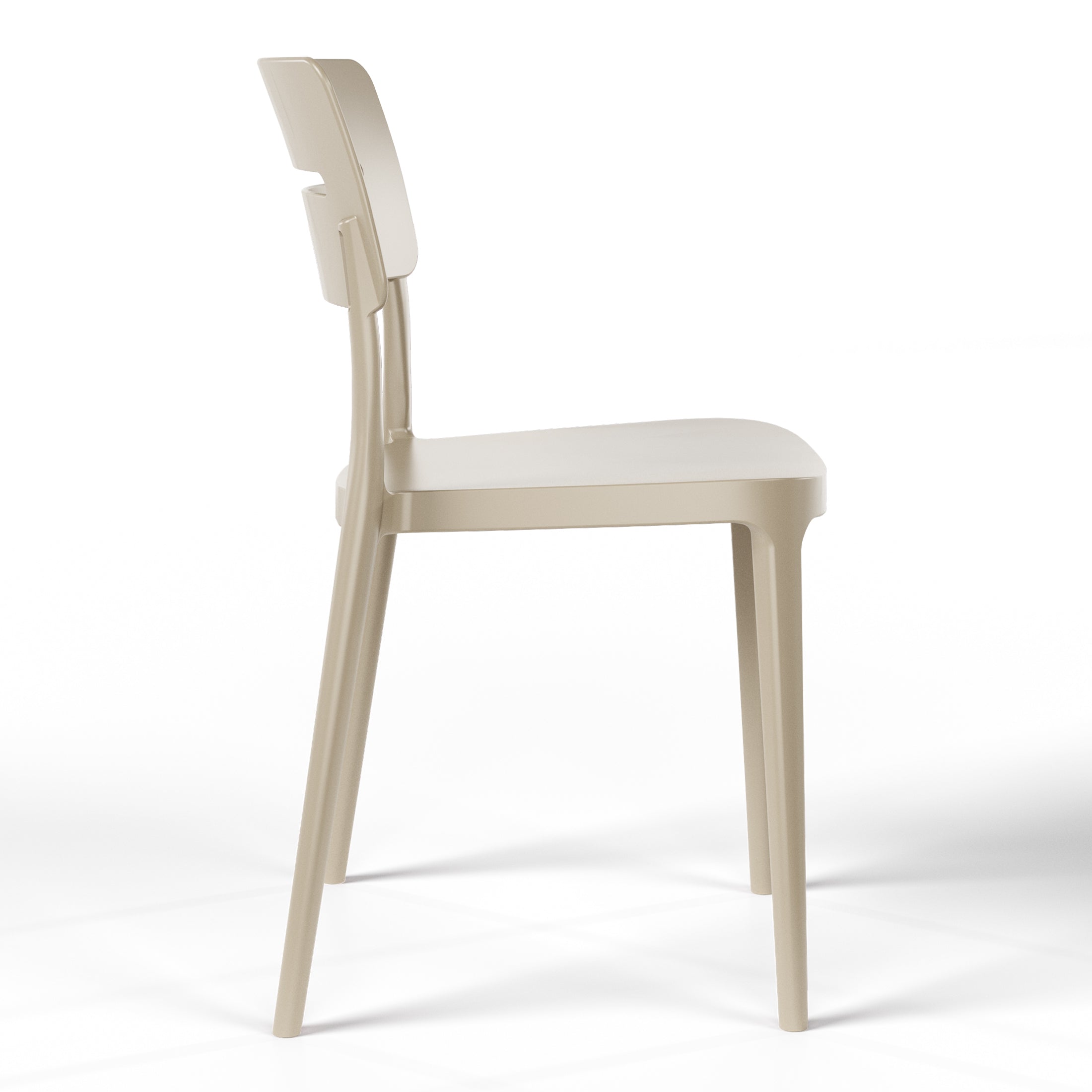 Sunshine Outdoor Modern Stackable Plastic Patio Dining Chairs (Set of 4)