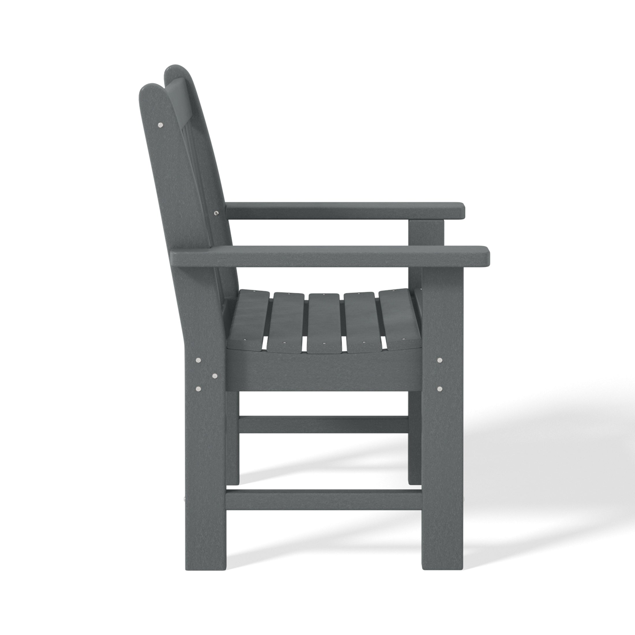 Paradise Outdoor Patio HDPE Adirondack Dining Arm Chairs (Set of 2)