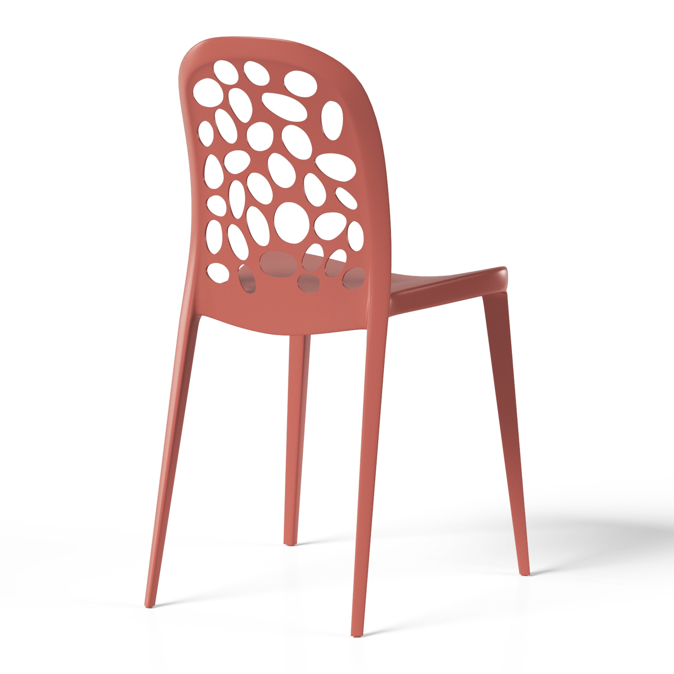 Sunshine Outdoor Modern Stackable Patio Dining Chairs (Set of 2)