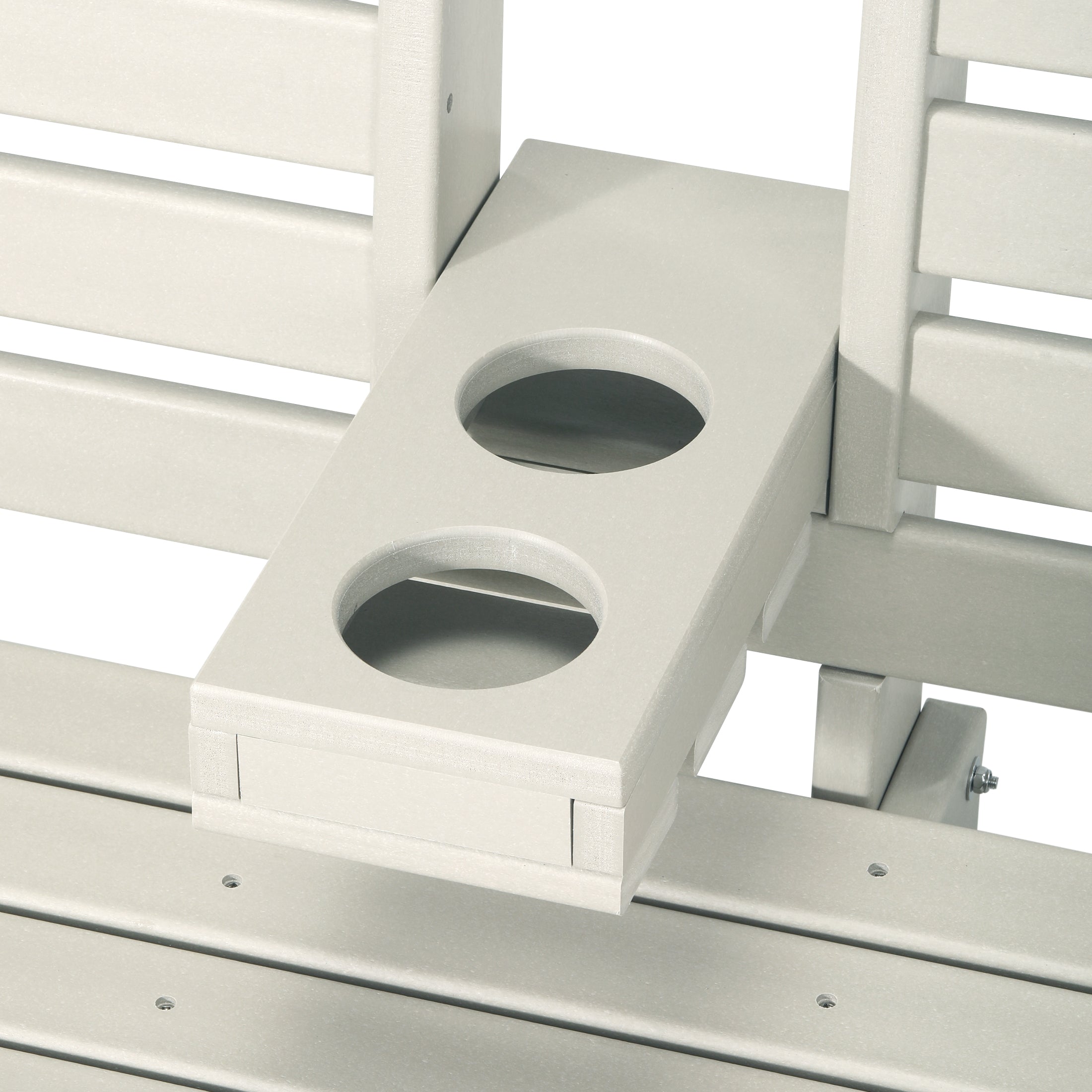 Charleston Outdoor HDPE 54" Front Hanging Porch Swing Bench With Cupholders