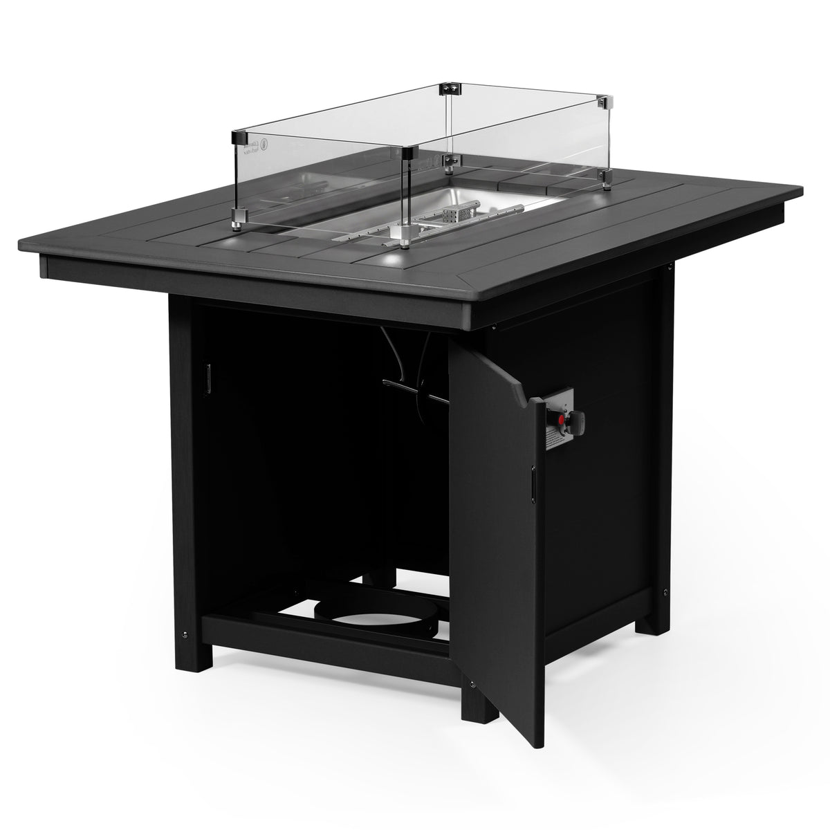 Sol 46" Modern Outdoor Patio Gas Propane Rectangular Fire Pit Table