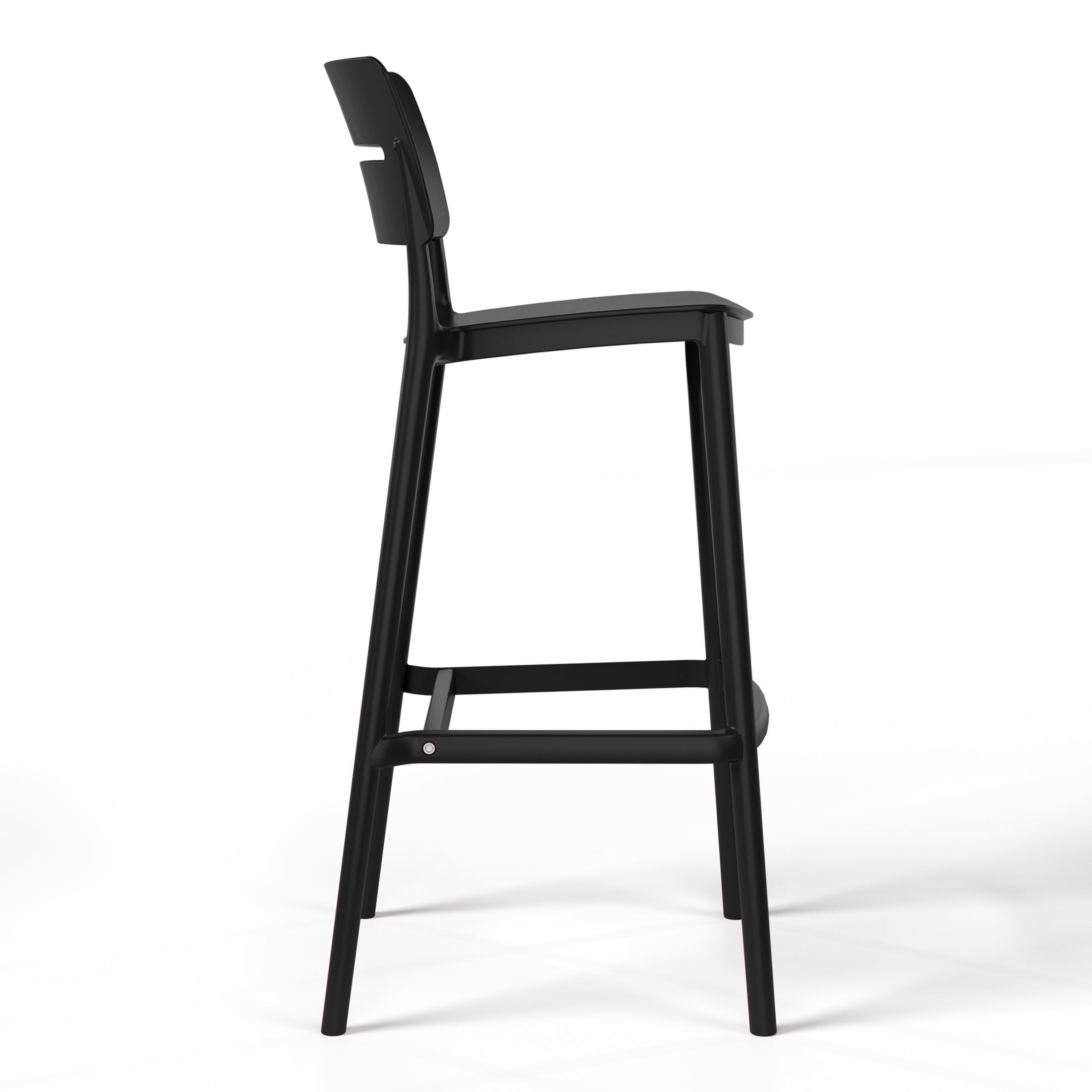 Sunshine Stackable Polypropylene Resin Plastic Outdoor Patio Bar Stools (Set of 2)