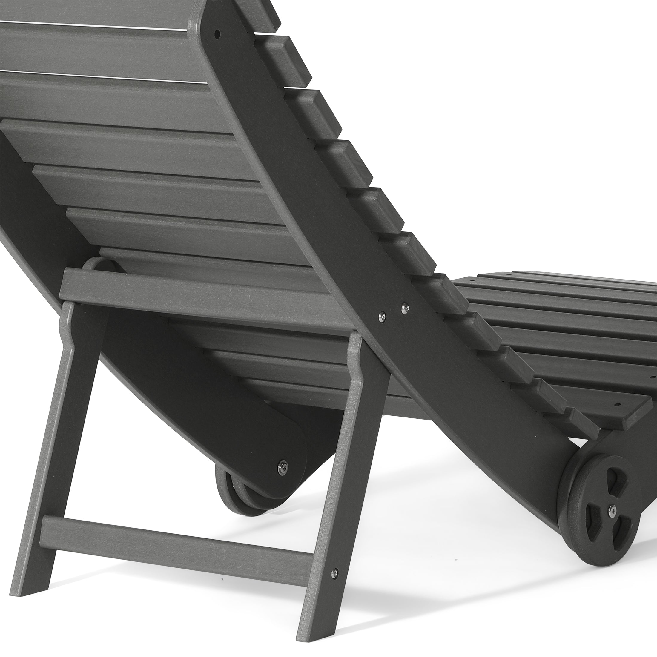 Outdoor HDPE In-Pool Patio Chaise Lounge Chair With Wheels