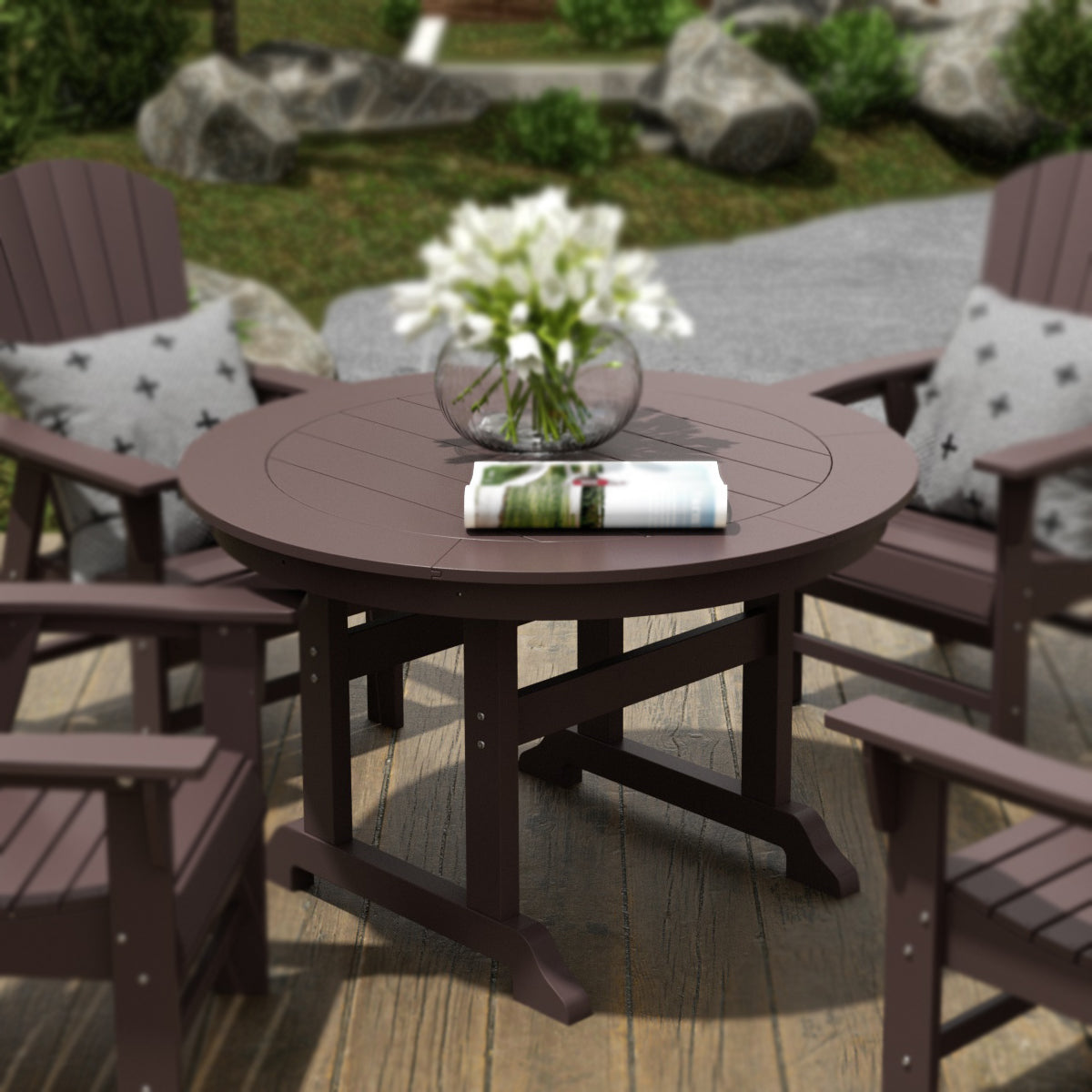 Paradise 47" Outdoor Patio Round Dining Table