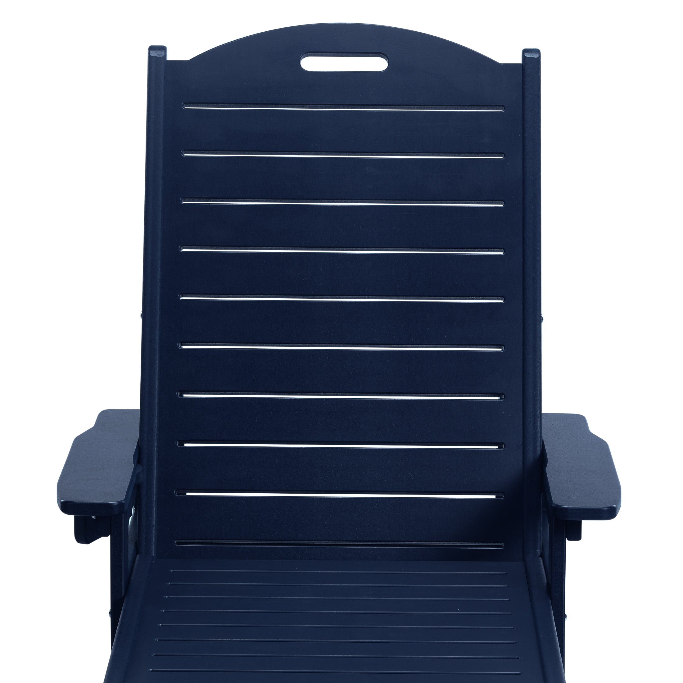 Lago Outdoor HDPE Patio Chaise Lounge With Wheels & Cup Holder