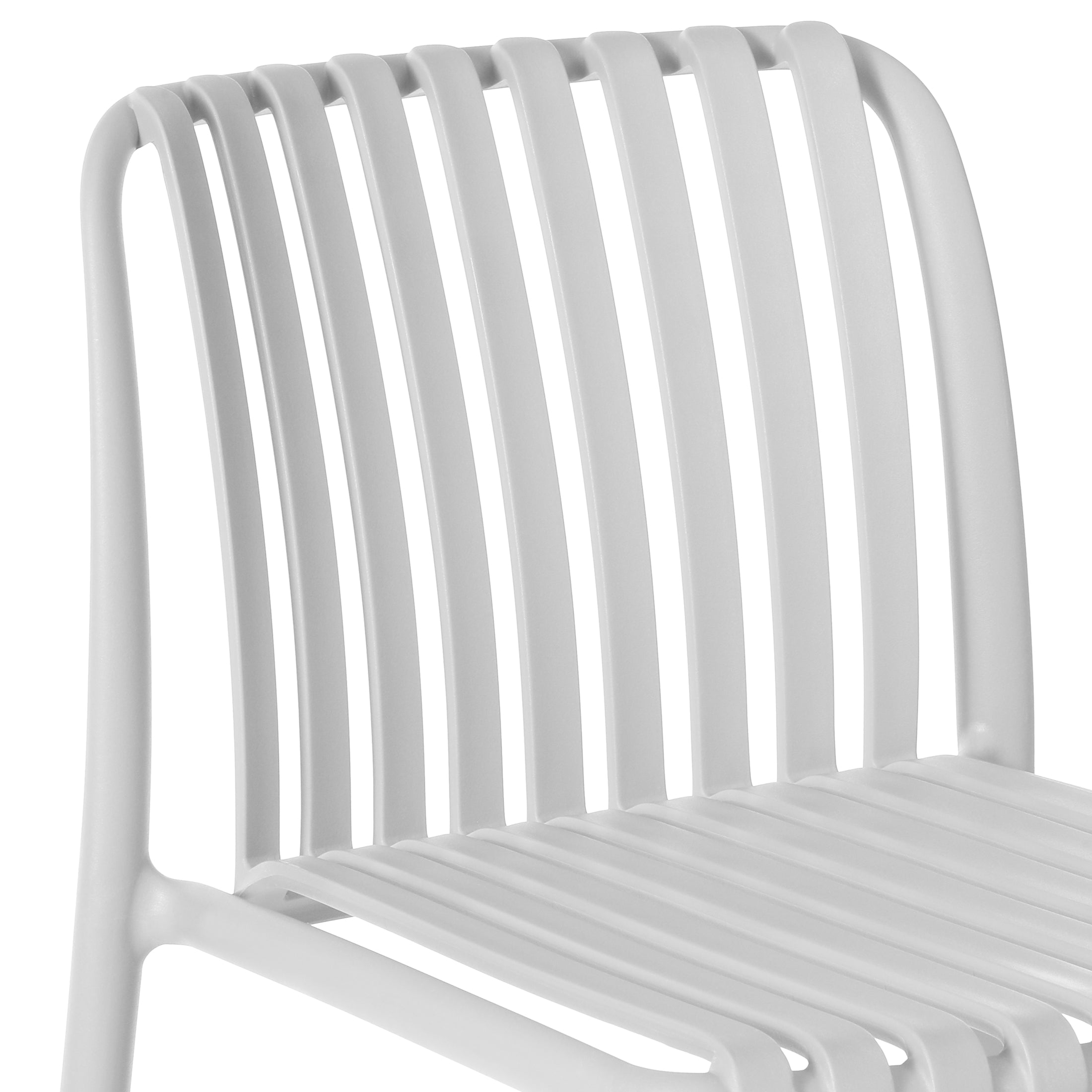 Sunshine 29.5" Outdoor Modern Polypropylene Plastic Patio Bar Height Stools (Set of 2)