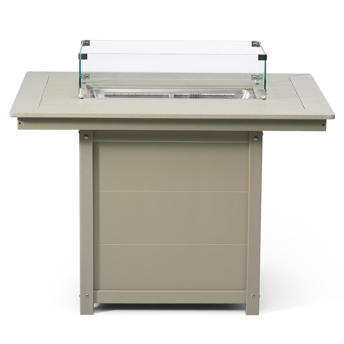 Sol 46" Modern Outdoor Patio Gas Propane Rectangular Fire Pit Table