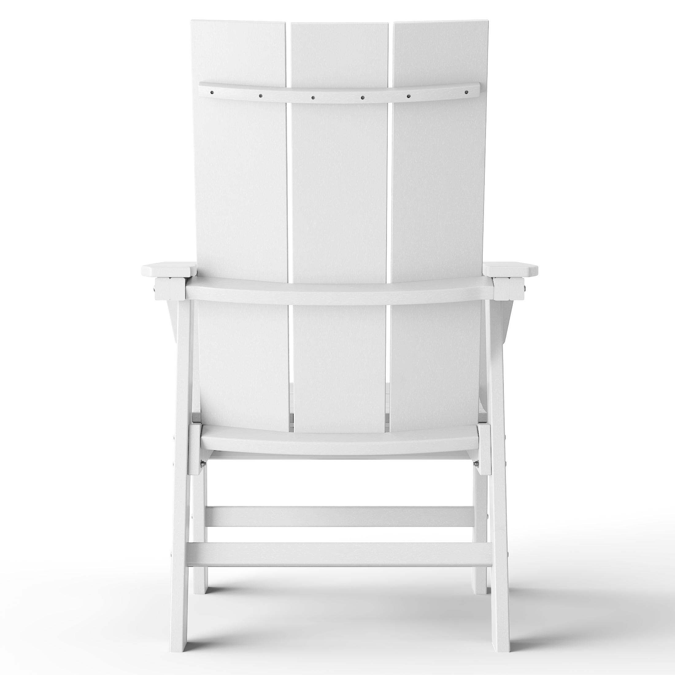 Palms Outdoor Patio HDPE Plastic Modern Adirondack Dining Chairs (Set of 2)