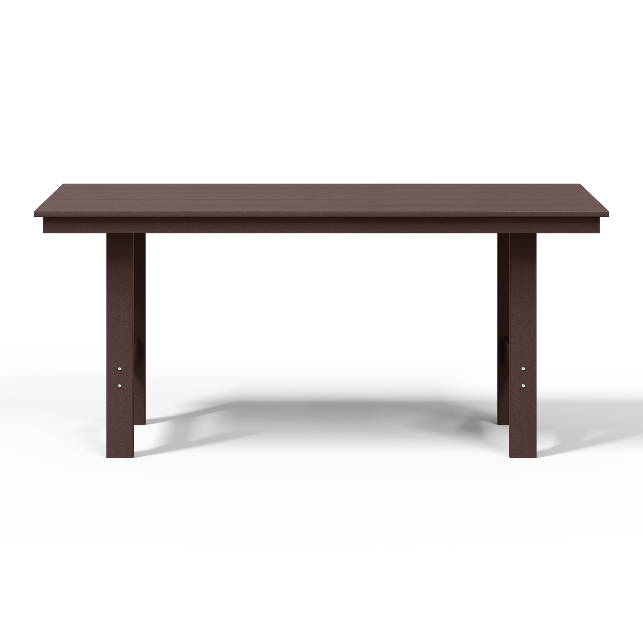 Palms Outdoor Modern HDPE 66" Wide Rectangle Patio Dining Table for 6