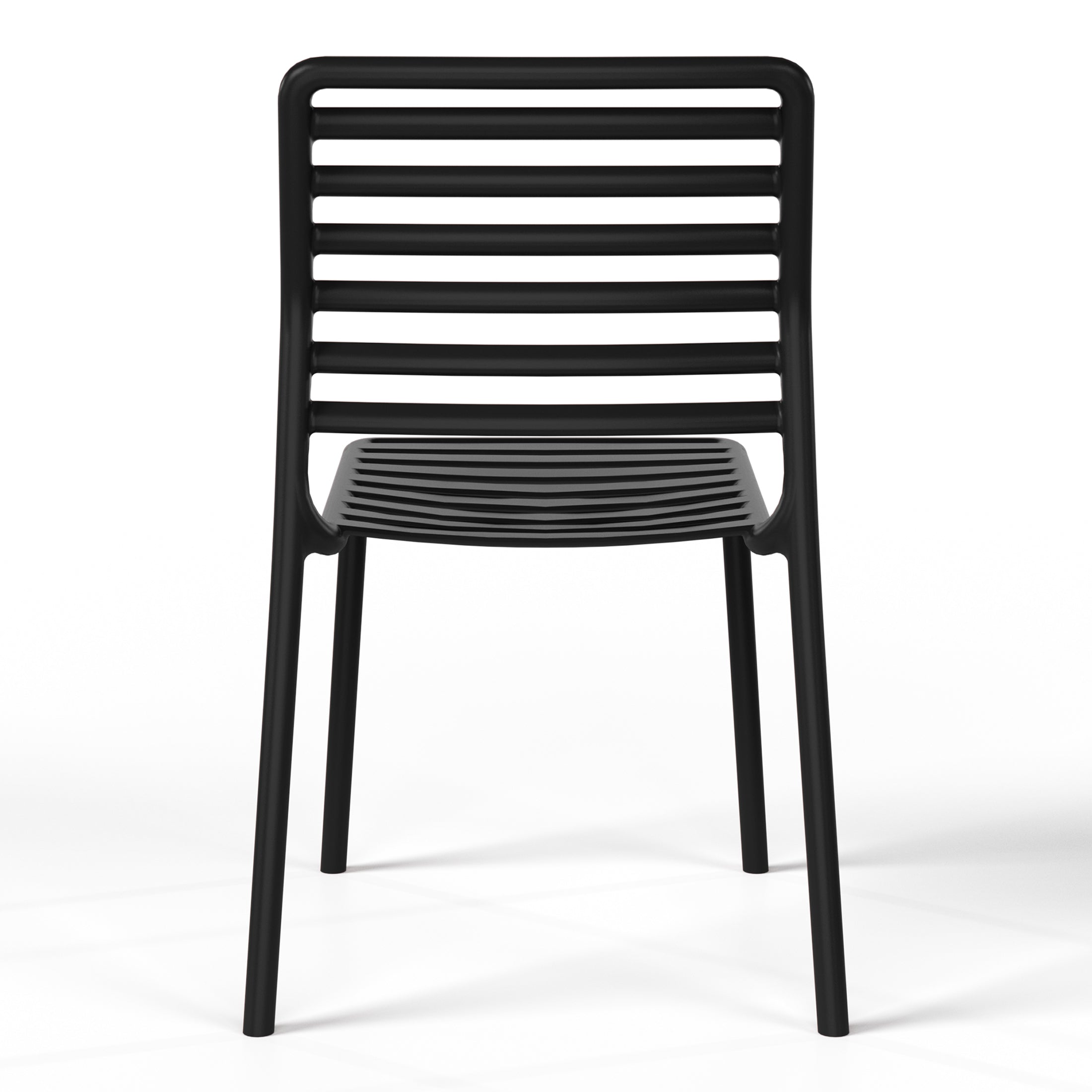 Sunshine Outdoor Stackable Polypropylene Plastic Resin Dining Side Chairs (Set of 2)