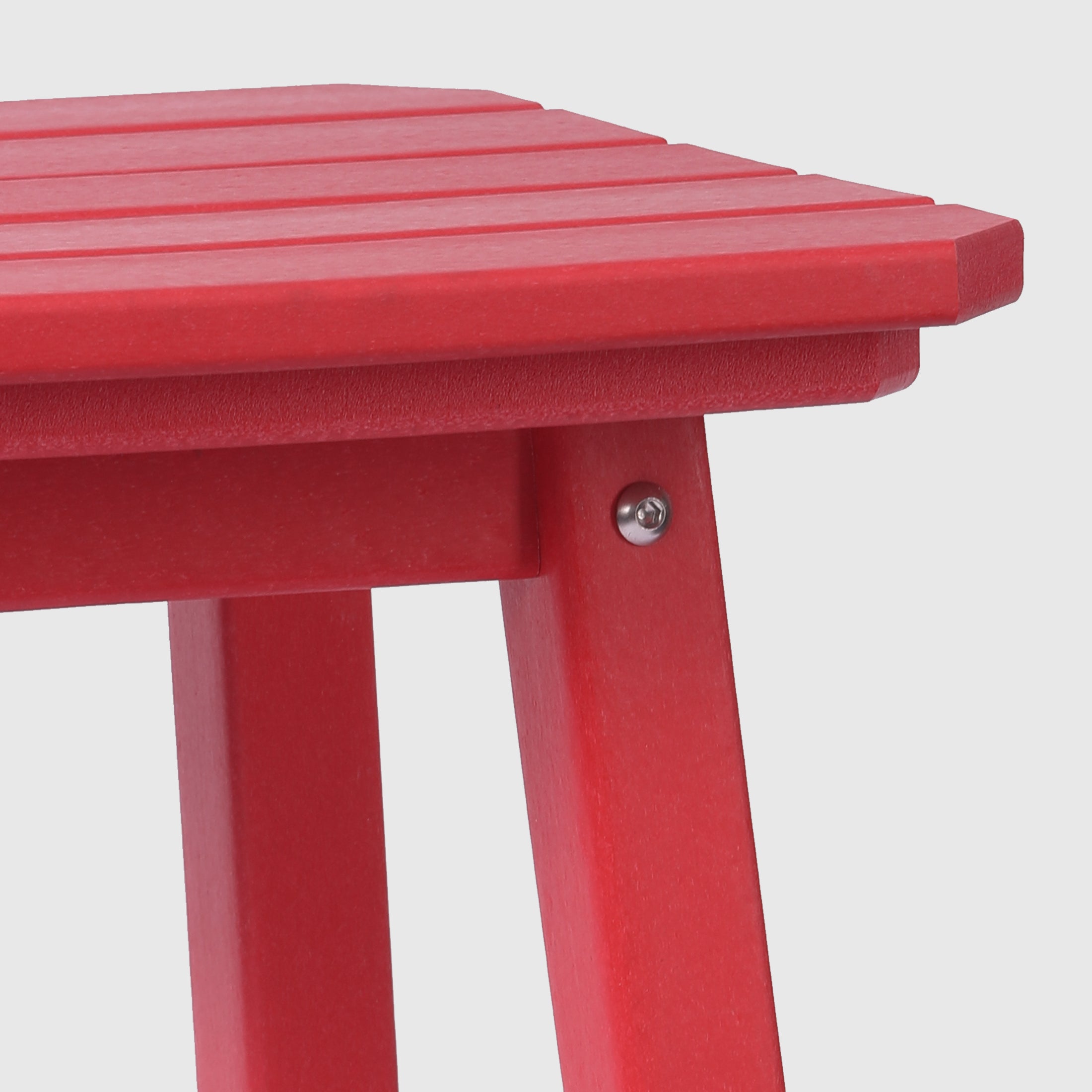 Paradise 24" HDPE Outdoor Patio Counter High Backless Square Bar Stools Set of Three
