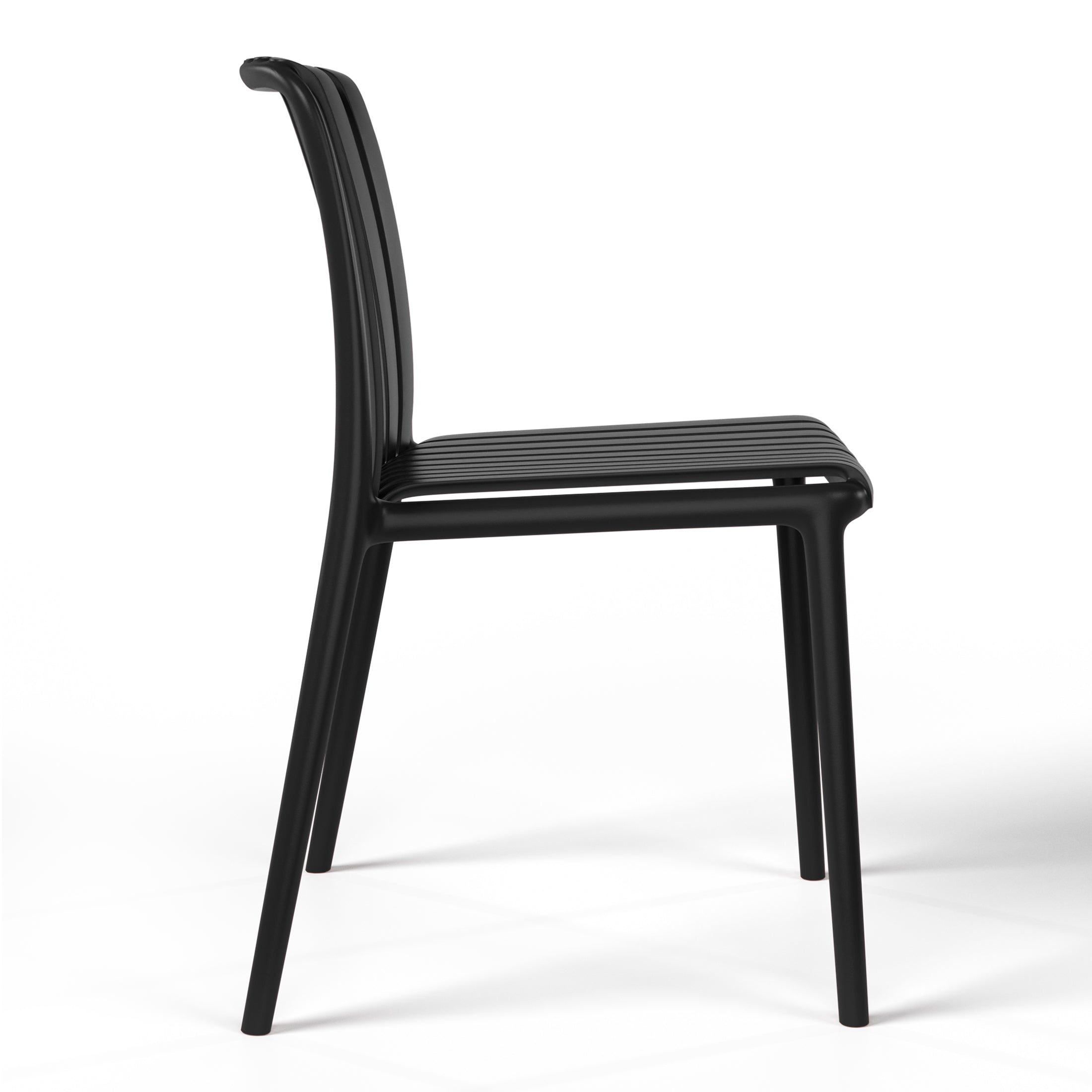 Sunshine Outdoor Stackable Polypropylene Plastic Dining Side Chairs (Set of 2)