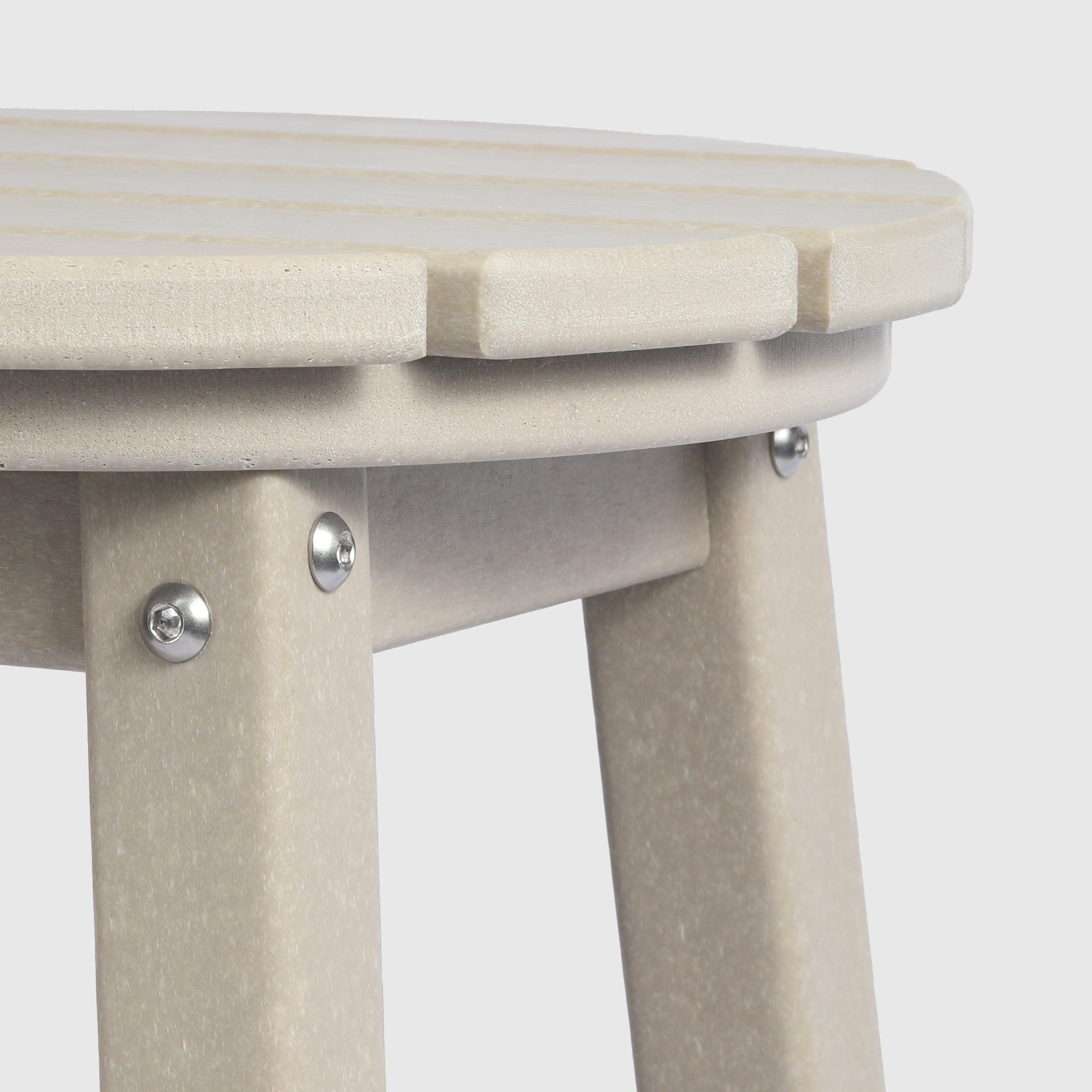 Paradise 24" HDPE Outdoor Patio Round Counter Height Bar Stool Set of 3