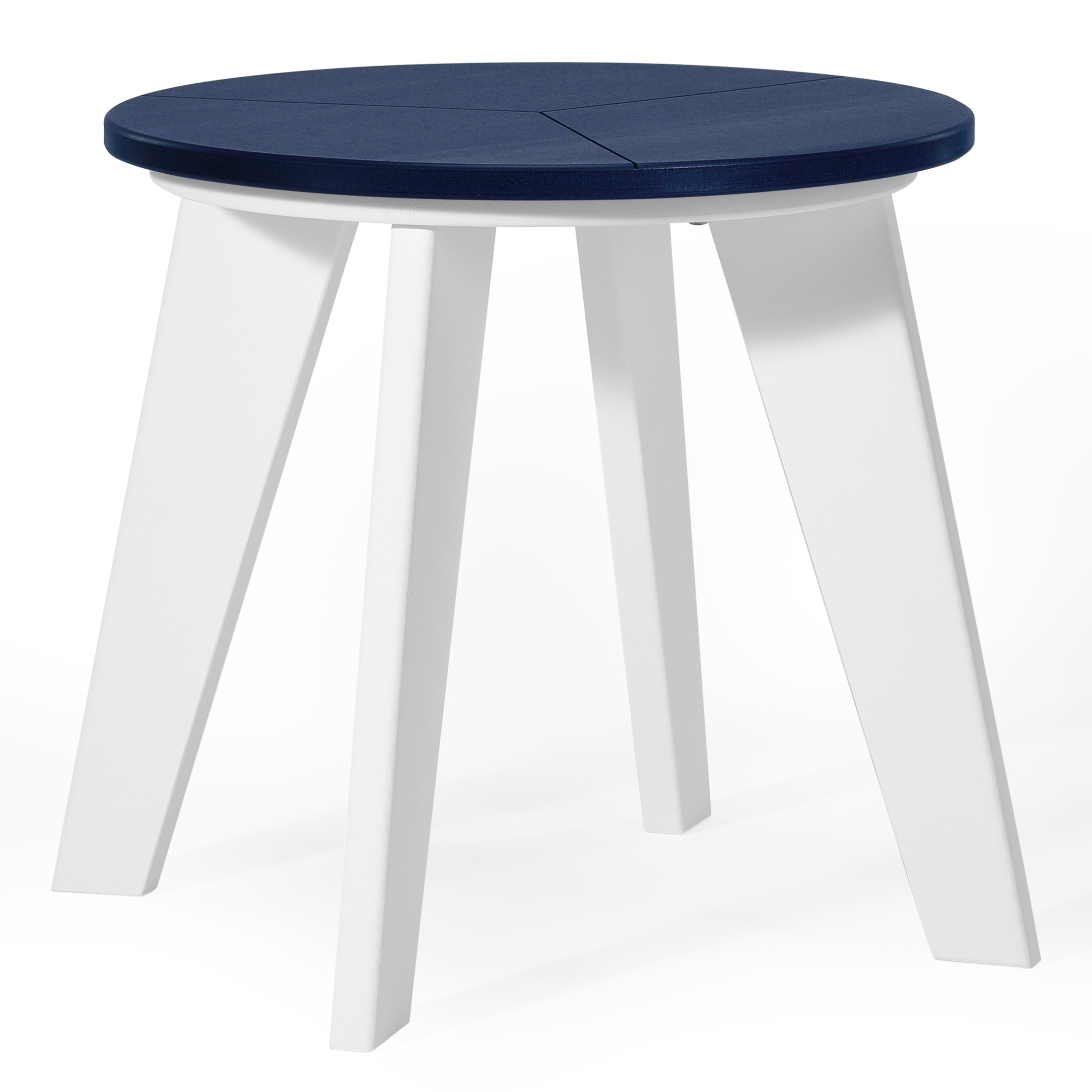 Seaside 3-Piece Outdoor HDPE Conversation Set with Deep Seating Chairs and Round Side Table