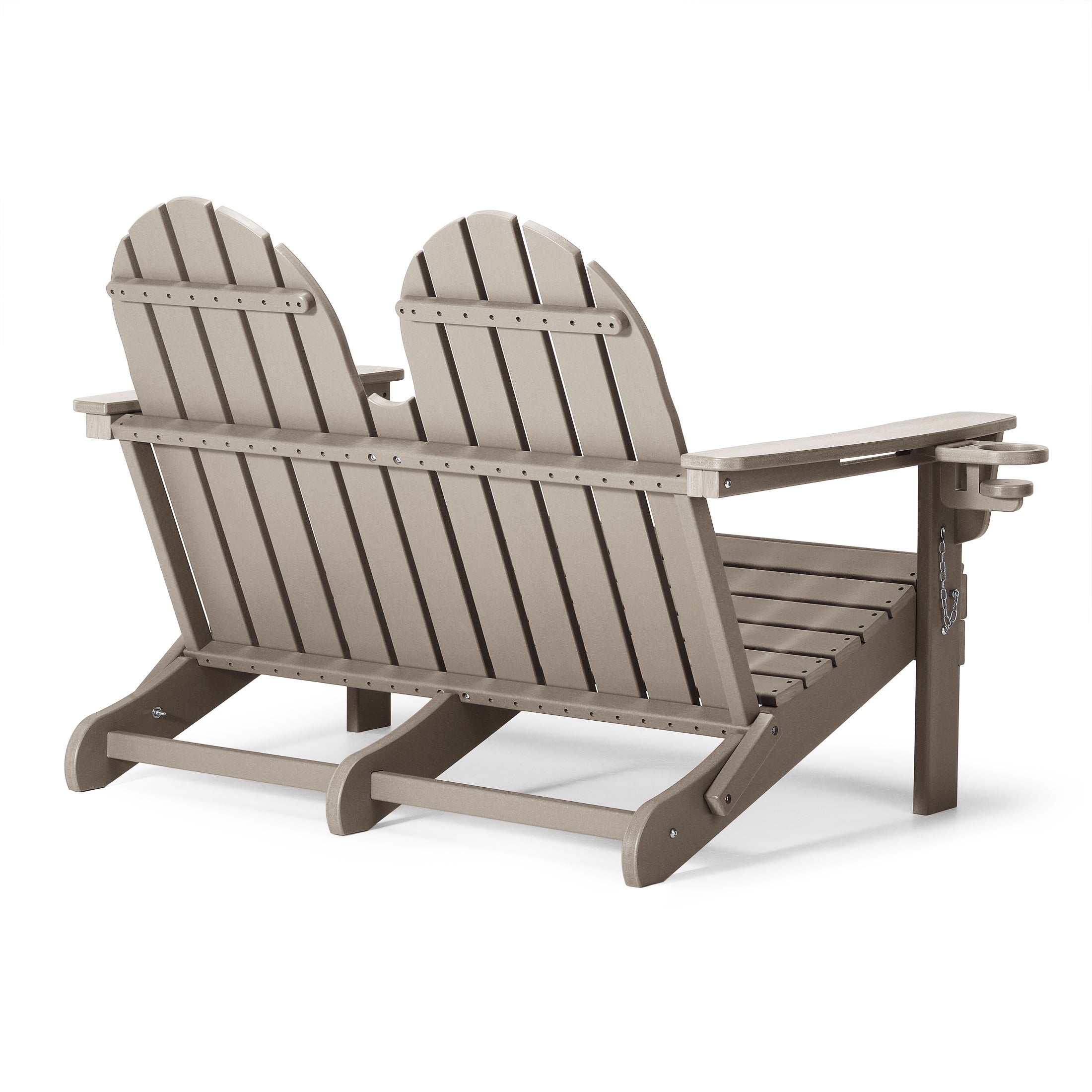Savannah Outdoor Patio 49" HDPE Folding Adirondack Garden Bench