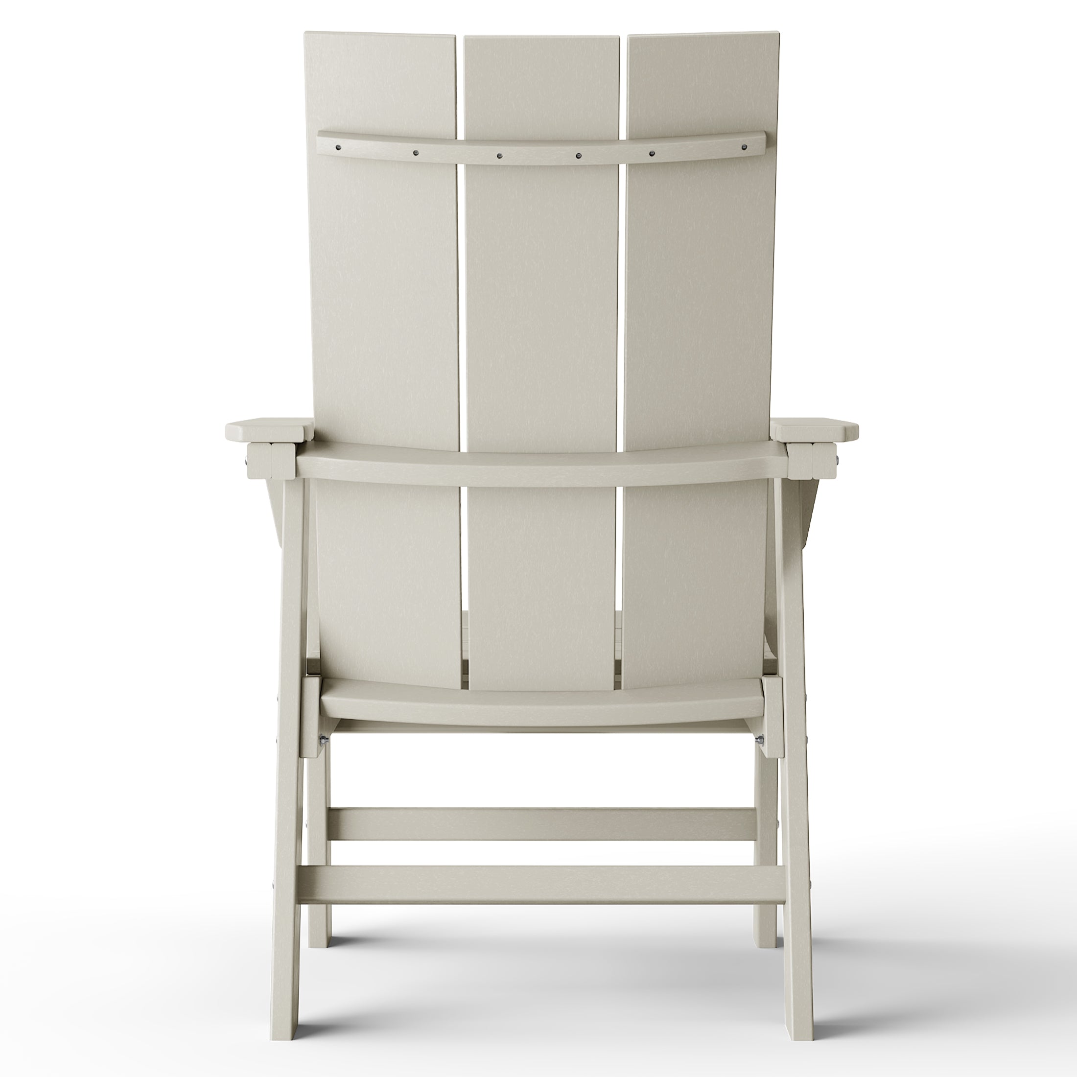 Palms Outdoor Patio HDPE Plastic Modern Adirondack Dining Chairs (Set of 2)