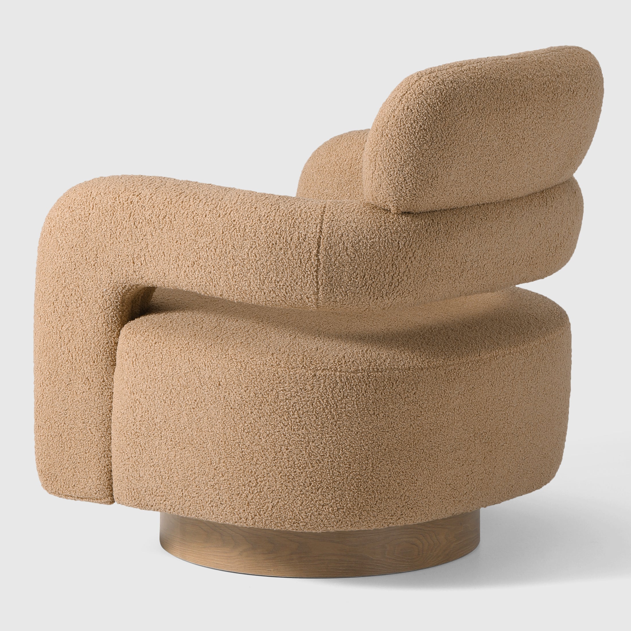Celine Mid-Century Modern Sherpa Swivel Barrel Accent Chair (Set of 2)