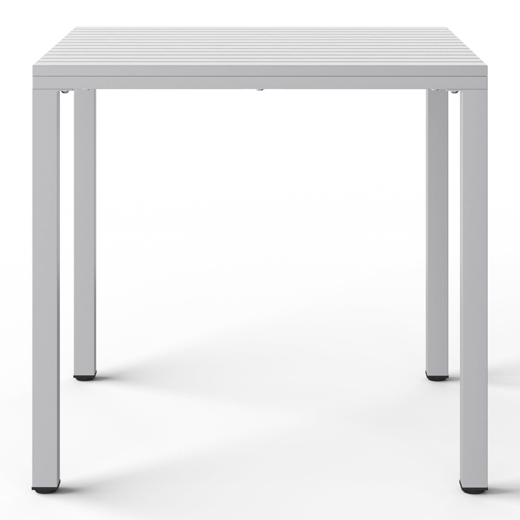 Sunshine 31.5" Iron Metal Frame Outdoor Square Patio Dining Table