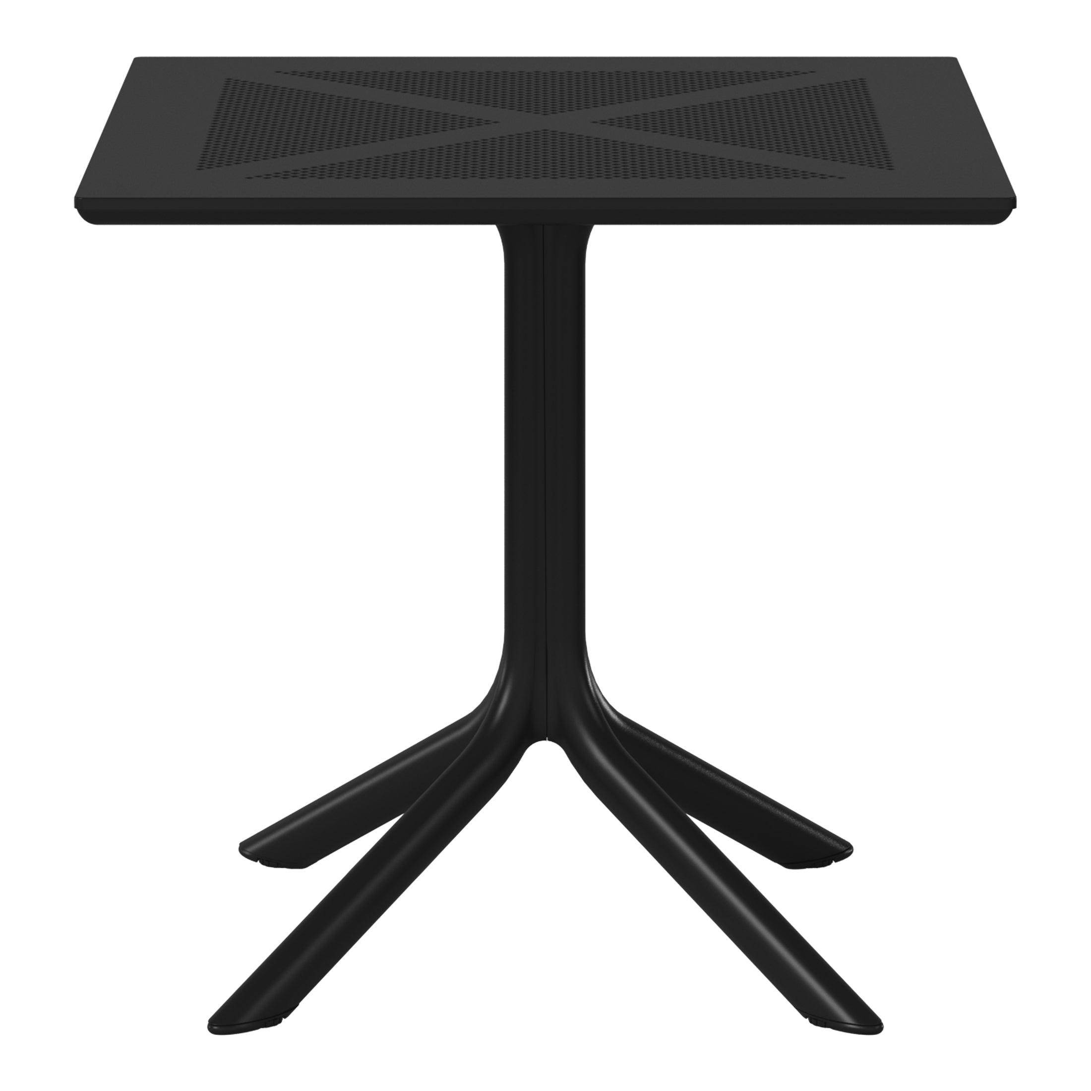 Sunshine 31.5" Square Plastic Outdoor Patio Dining Table for 4