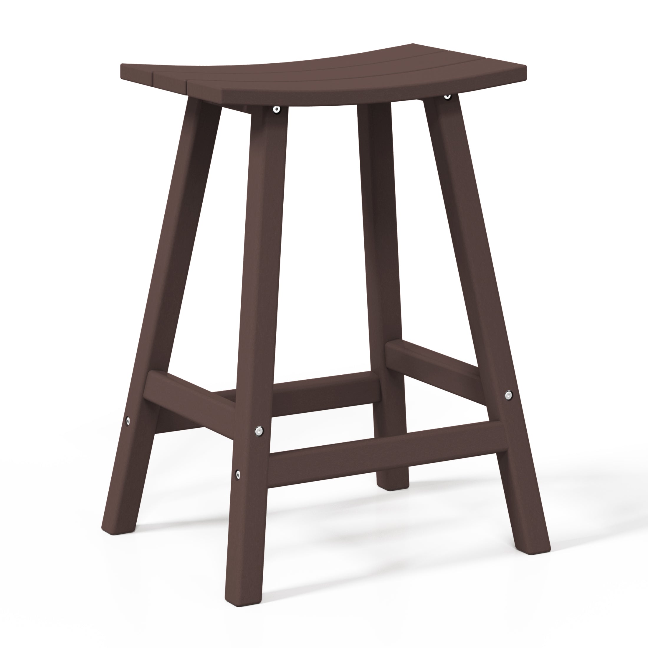 Paradise 2 piece set of 24" height Outdoor / Patio Saddle bar stools