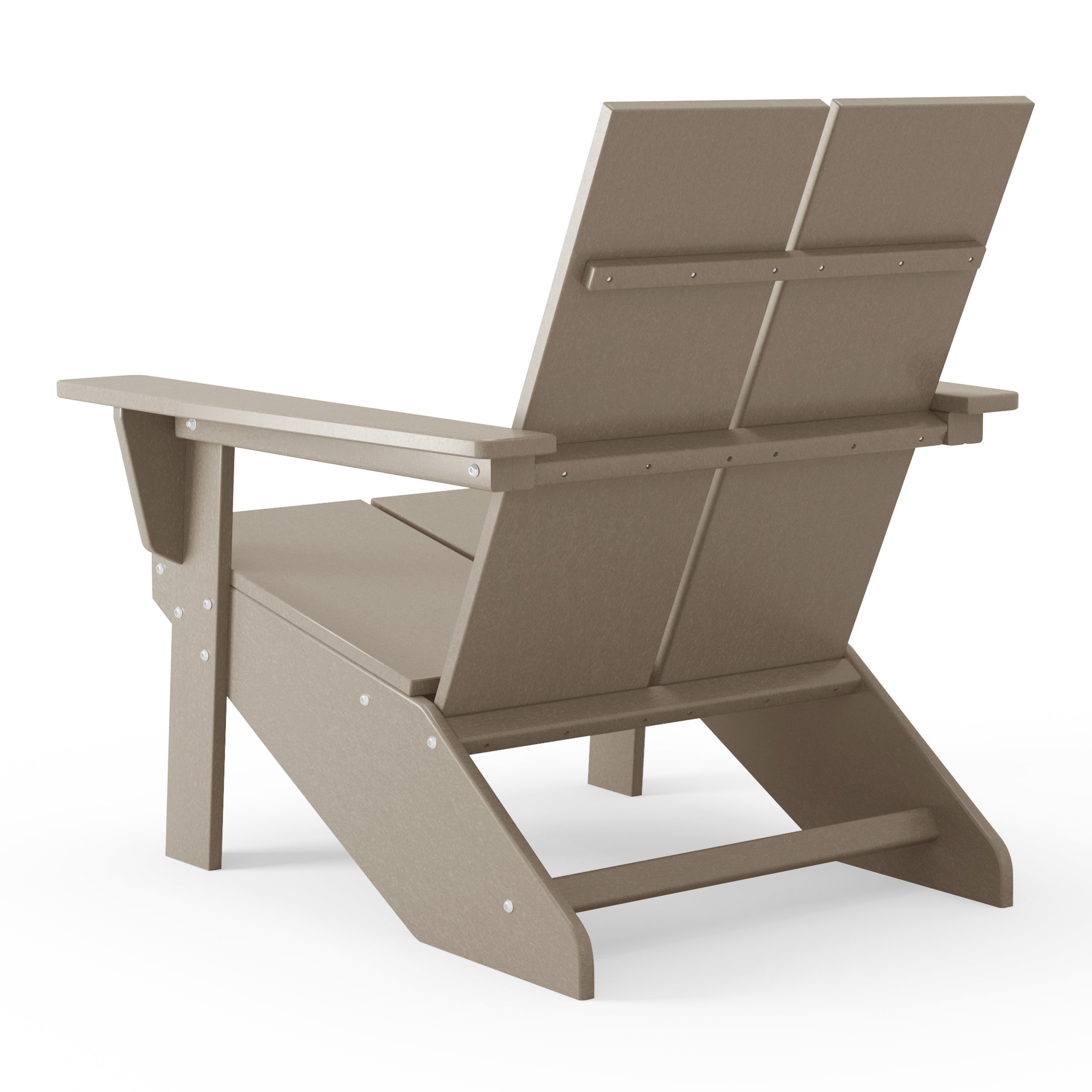 Seaview Outdoor HDPE Modern Adirondack Chair with Cup Holder (Set of 4)