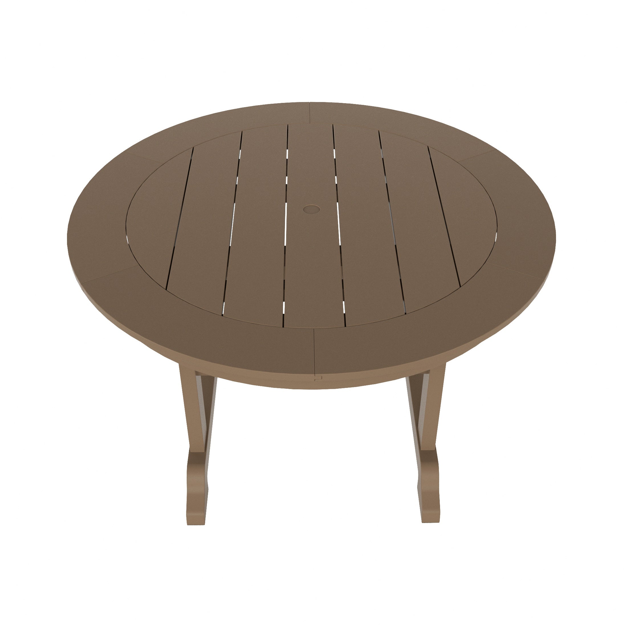 Paradise 5-Piece HDPE Round Patio Dining Table Set with Foldable Chairs