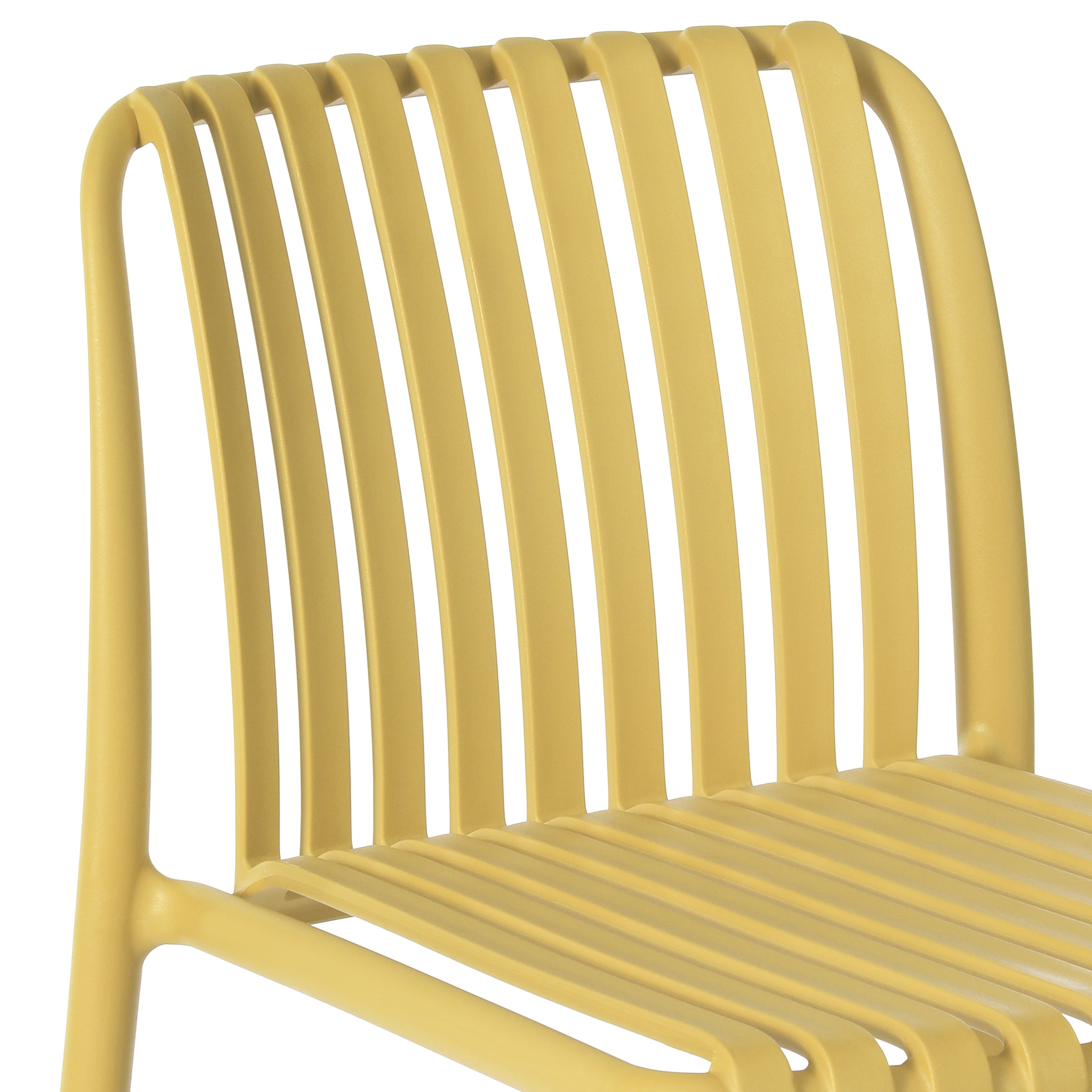 Sunshine 29.5" Outdoor Modern Polypropylene Plastic Patio Bar Height Stools (Set of 2)