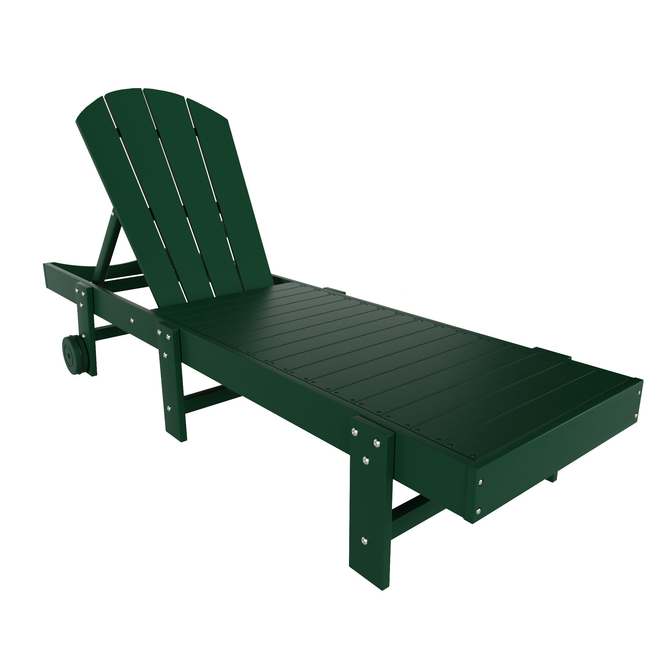 Paradise Adirondack Poly Reclining Chaise Lounge With Wheels