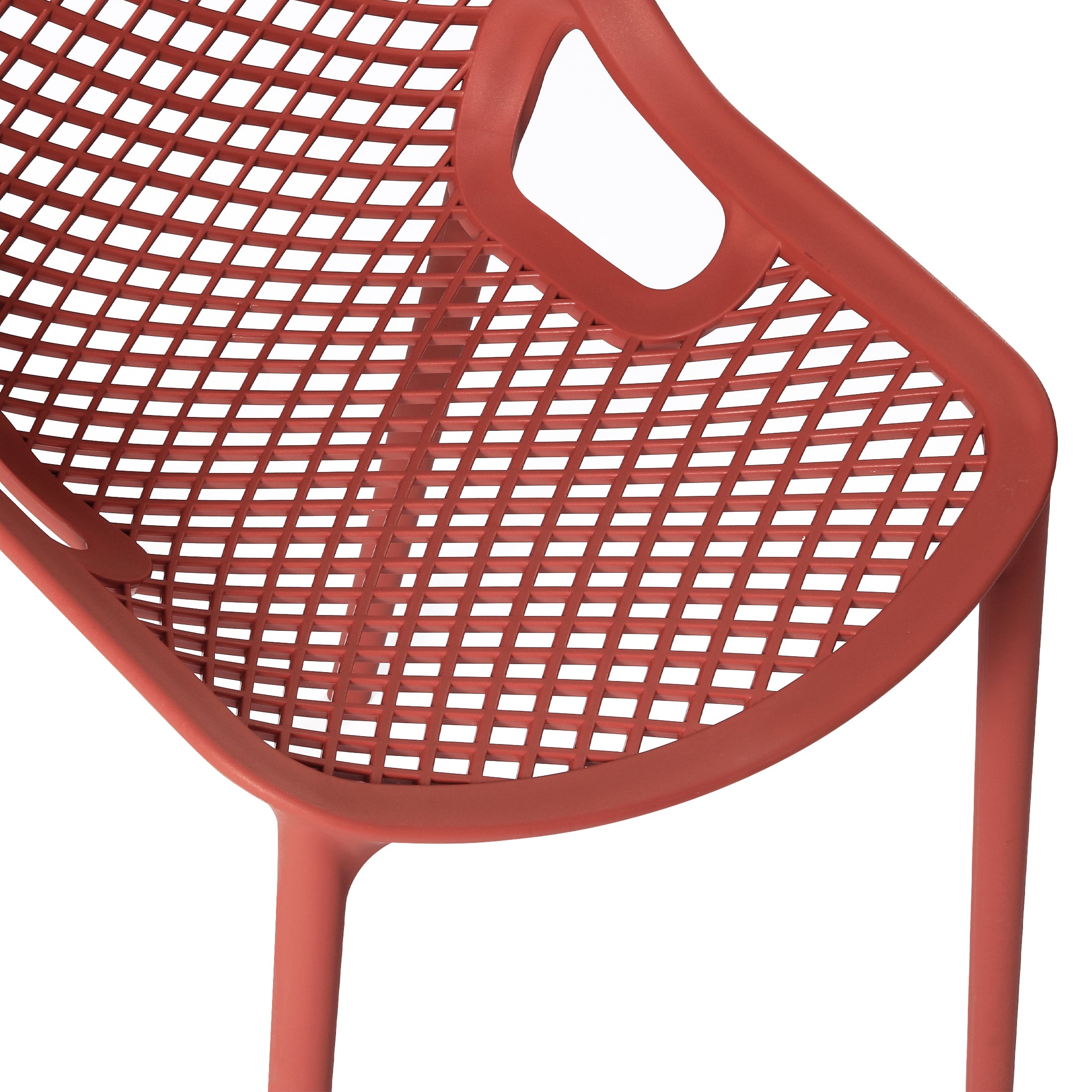 Sunshine Outdoor Stackable Modern Plastic Dining Chairs (Set of 2)