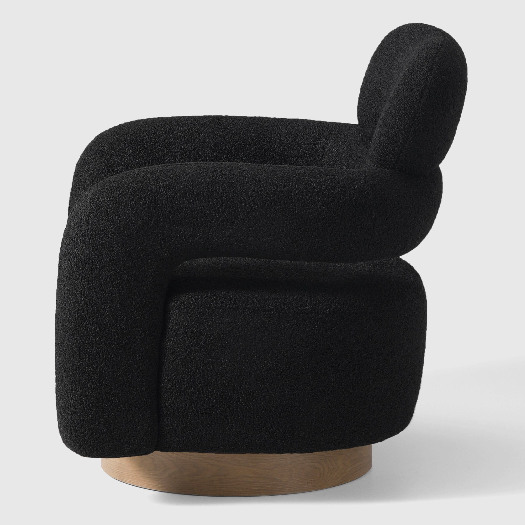 Celine Mid-Century Modern Sherpa Swivel Barrel Accent Chair (Set of 2)