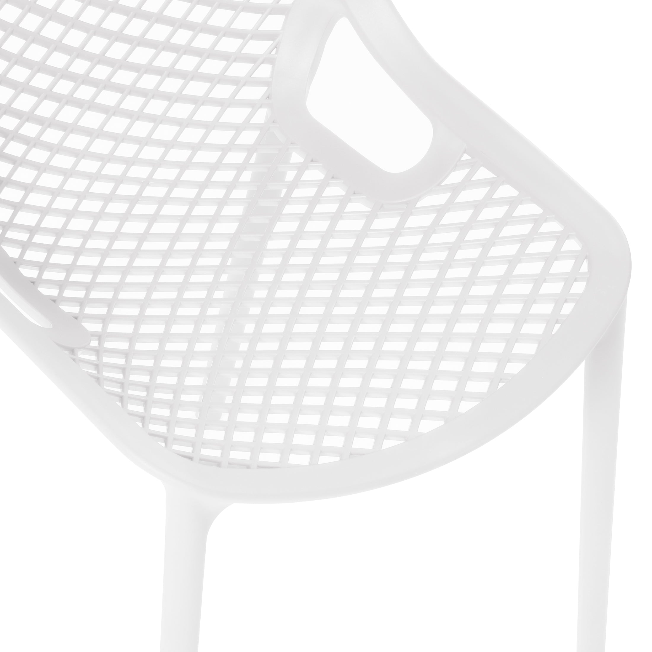 Sunshine Outdoor Stackable Modern Plastic Dining Chairs (Set of 2)