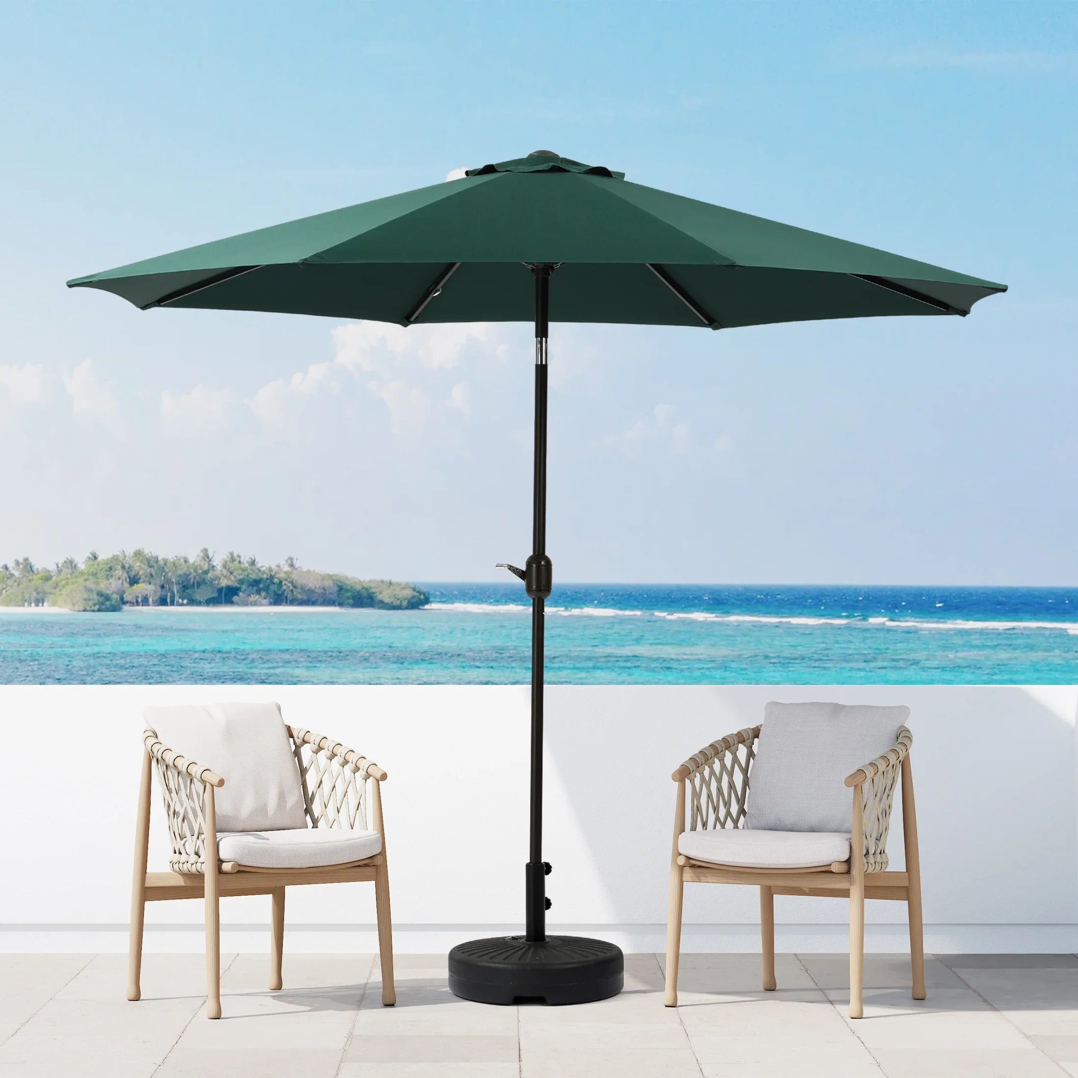 9 Ft Patio Umbrella for Outdoor Shade, Coffee 9 Ft Patio Umbrella for Outdoor Shade, Coffee