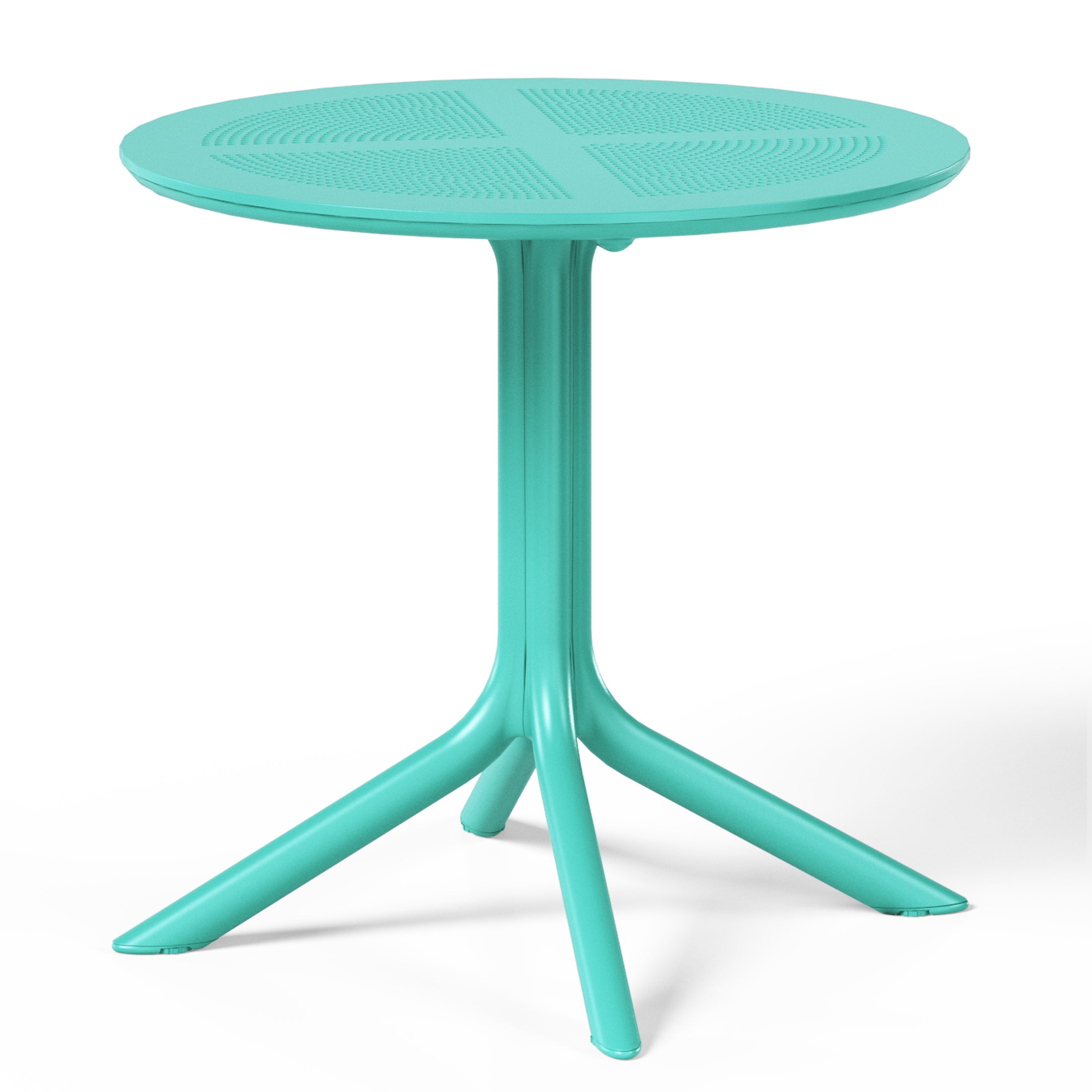 Sunshine Modern 5-Piece Resin Round Patio Dining Table Set with Stackable Patio Dining Chairs