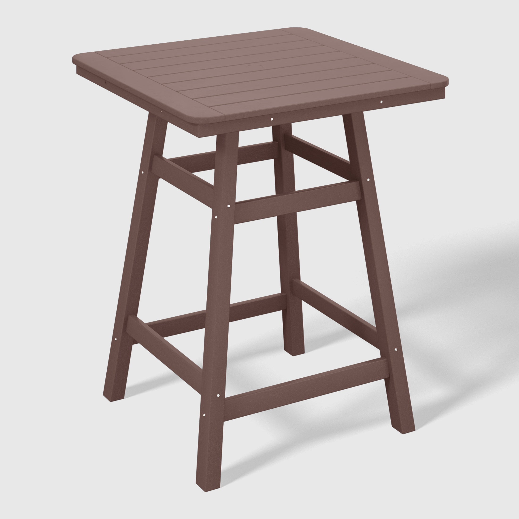 Paradise 5-Piece HDPE Outdoor Patio Dining Bar Bistro Table Set with Counter High Bar Stool
