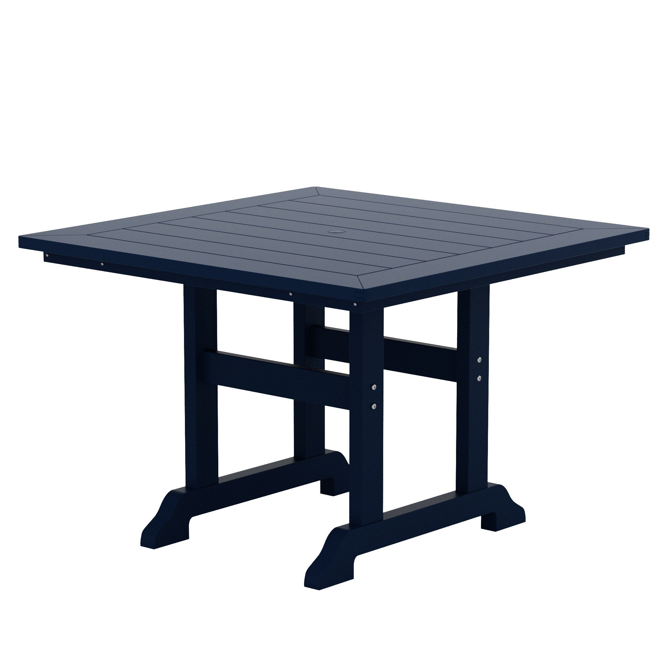 Paradise 5-Piece HDPE Square Patio Dining Table Set with Foldable Chairs