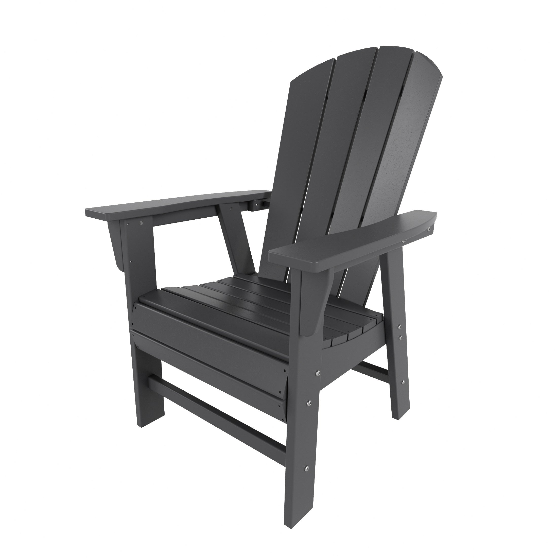 Paradise Outdoor Patio HDPE Plastic Adirondack Dining Chair