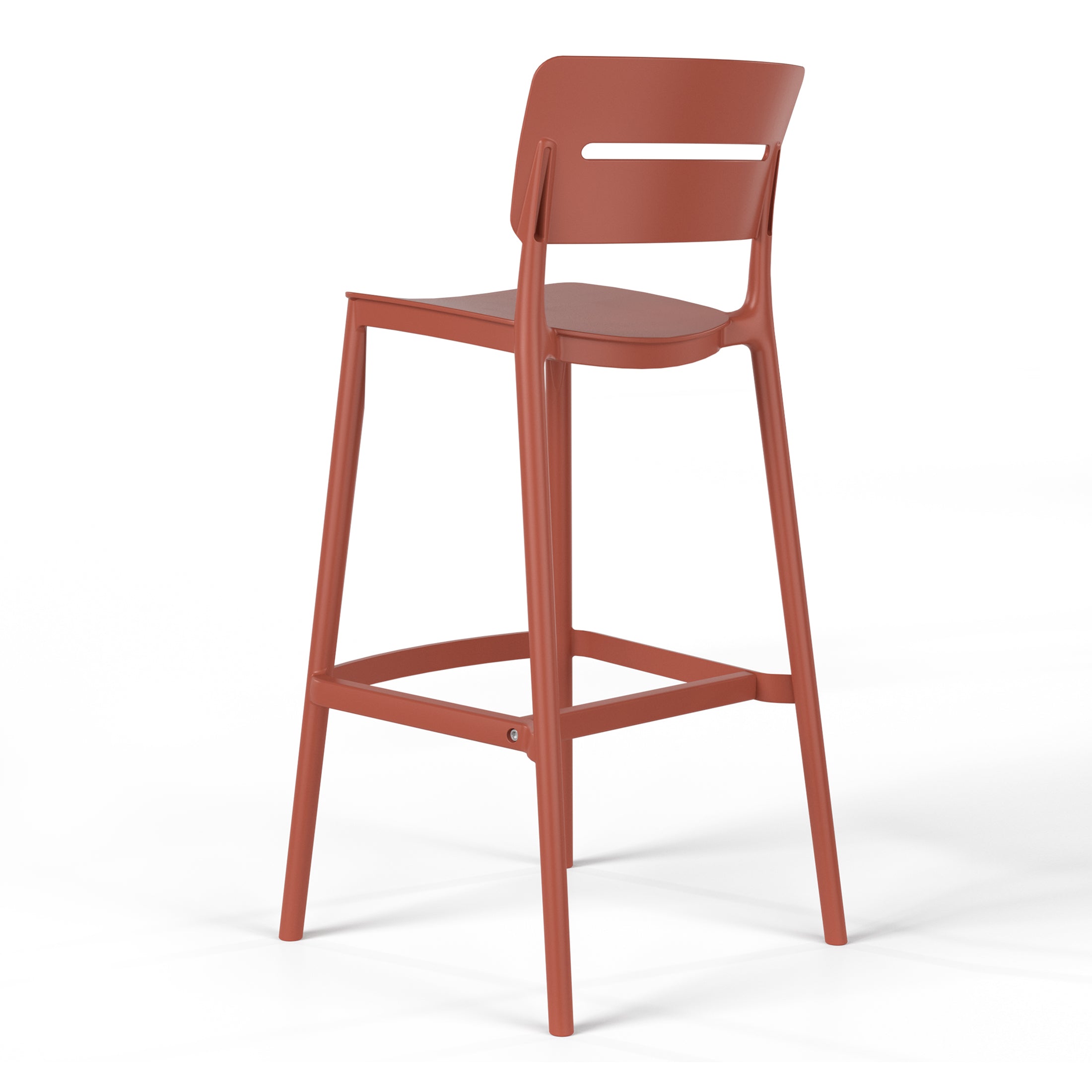Sunshine Stackable Polypropylene Resin Plastic Outdoor Patio Bar Stools (Set of 2)