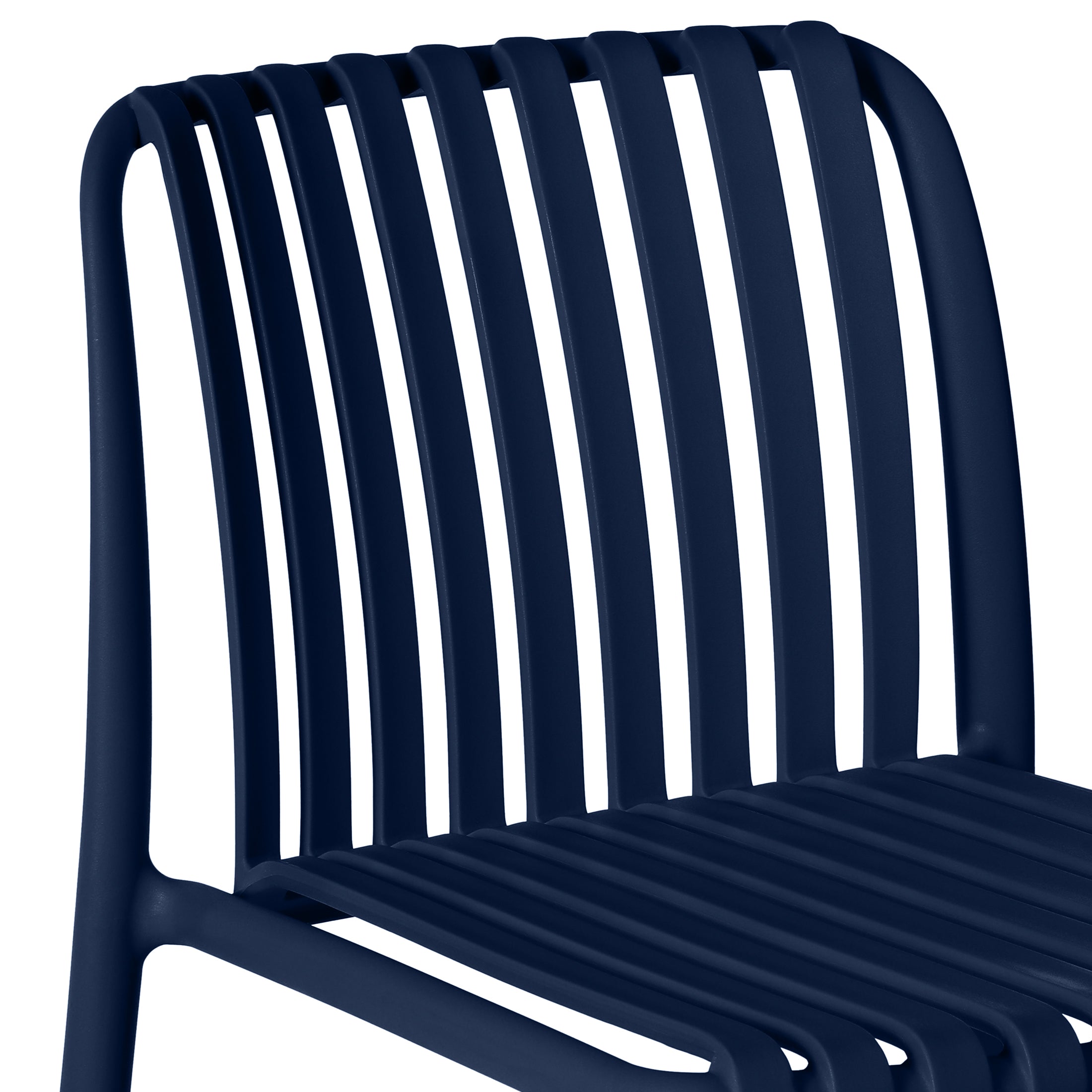 Sunshine 29.5" Outdoor Modern Polypropylene Plastic Patio Bar Height Stools (Set of 2)