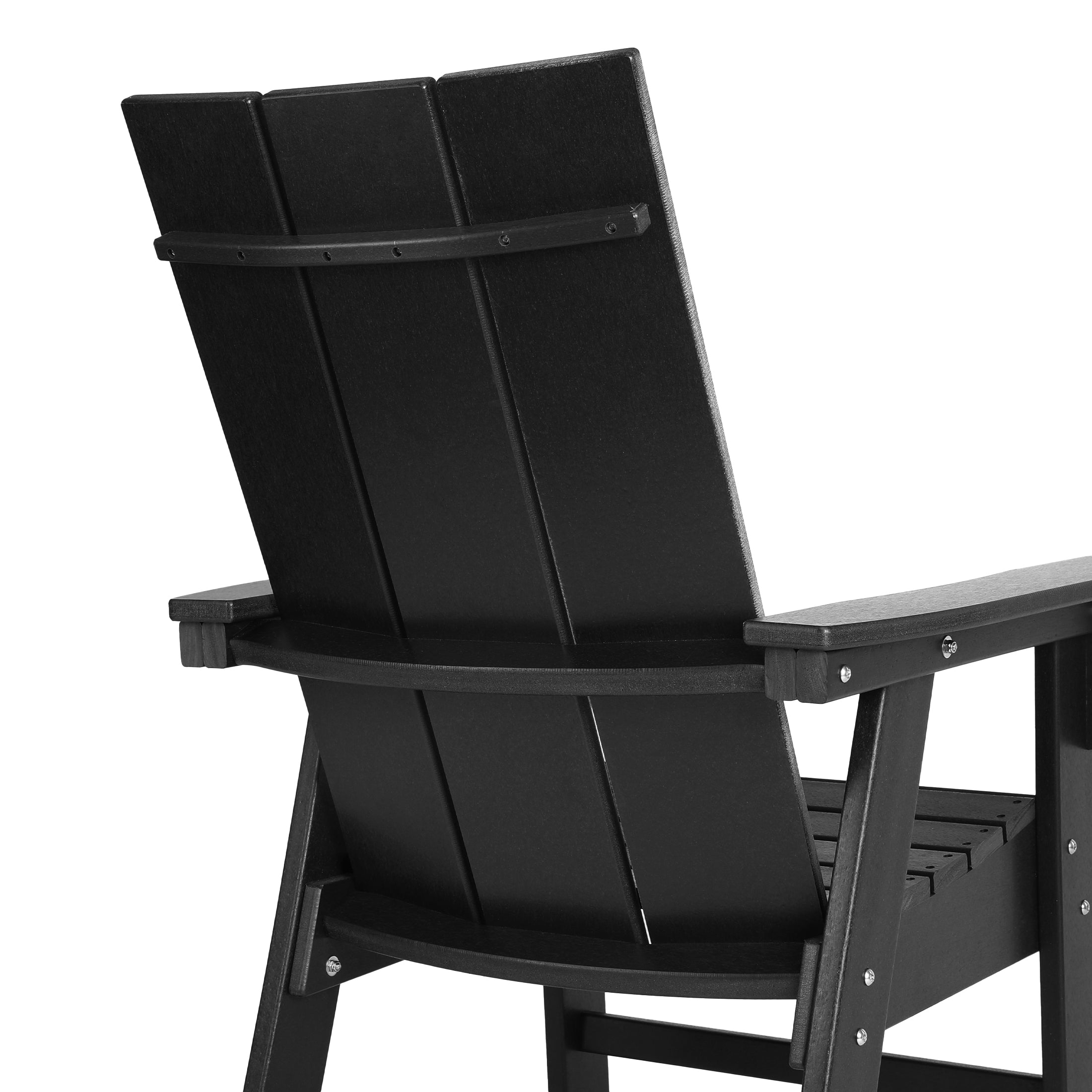 Palms Outdoor Patio HDPE Plastic Modern Adirondack Dining Chairs (Set of 2)