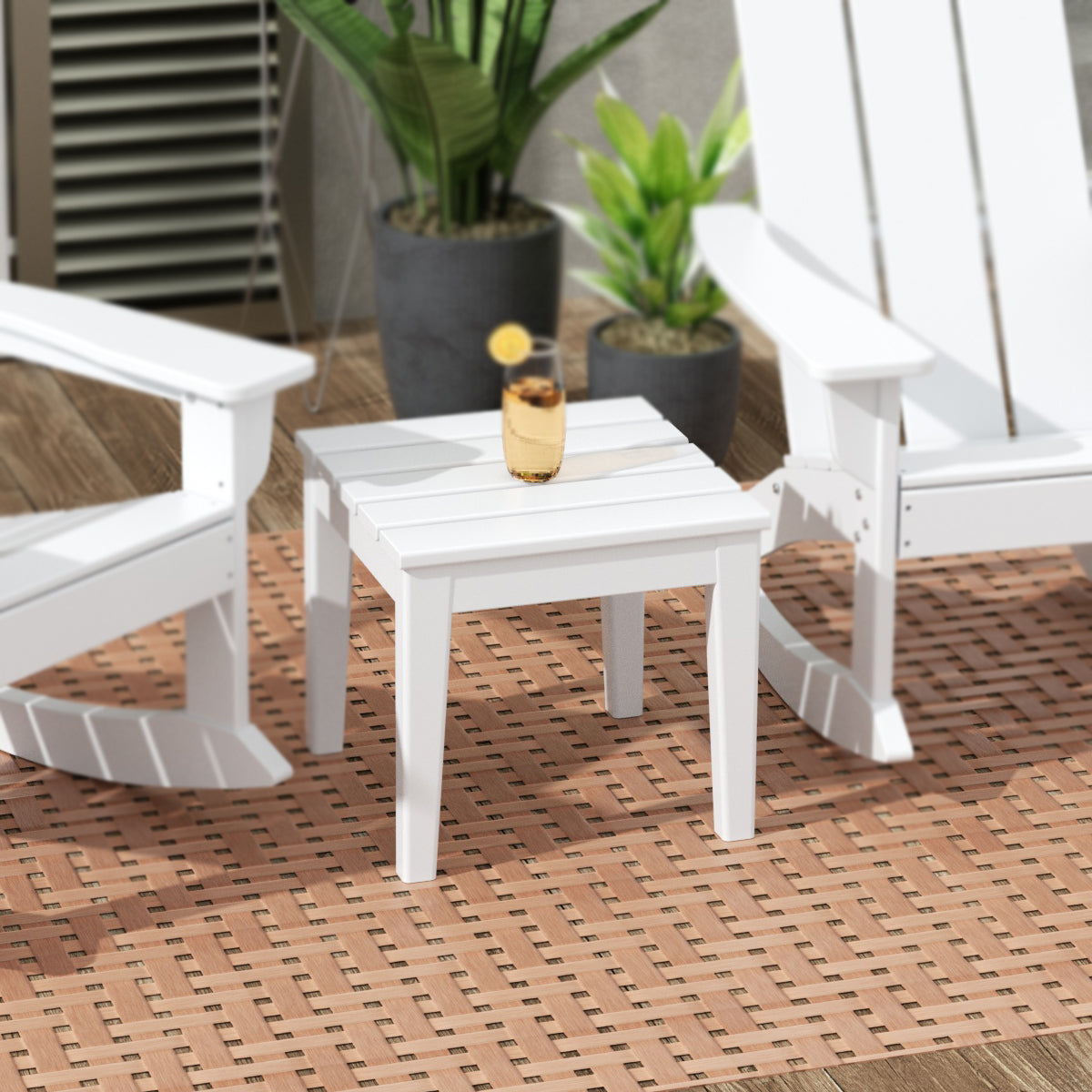 Palms Outdoor Patio Modern Adirondack Side Table