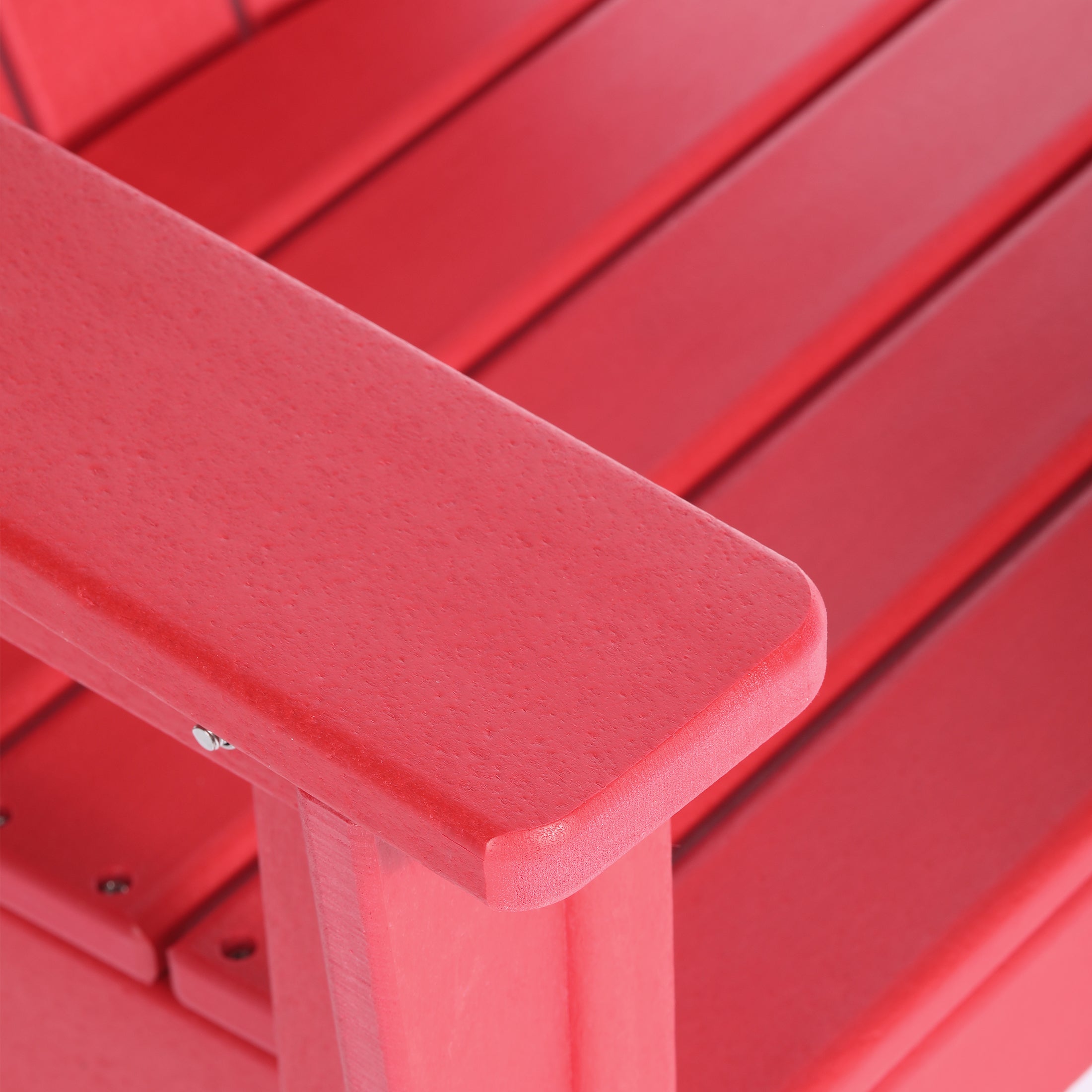Paradise 2-Piece Kids Outdoor HDPE Adirondack Chair With Square Side Table Set