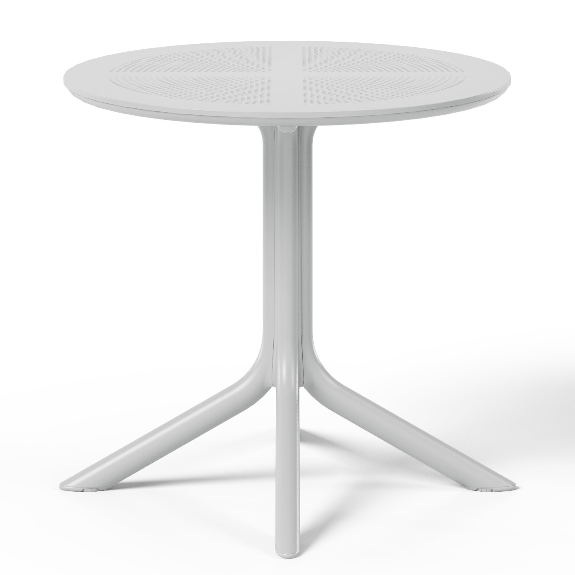 Sunshine Modern 5-Piece Resin Round Patio Dining Table Set with Stackable Patio Dining Chairs