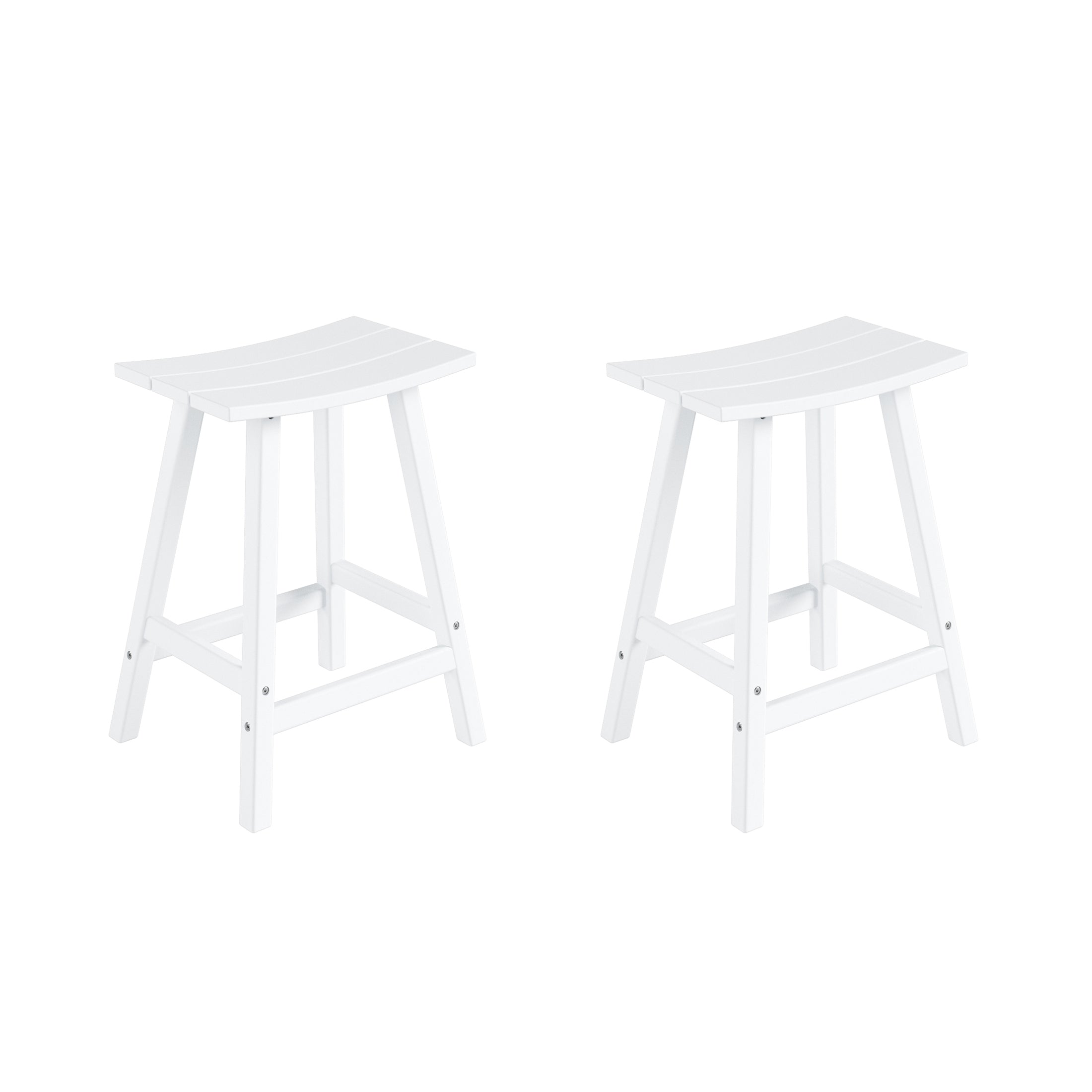 Paradise 2 piece set of 24" height Outdoor / Patio Saddle bar stools