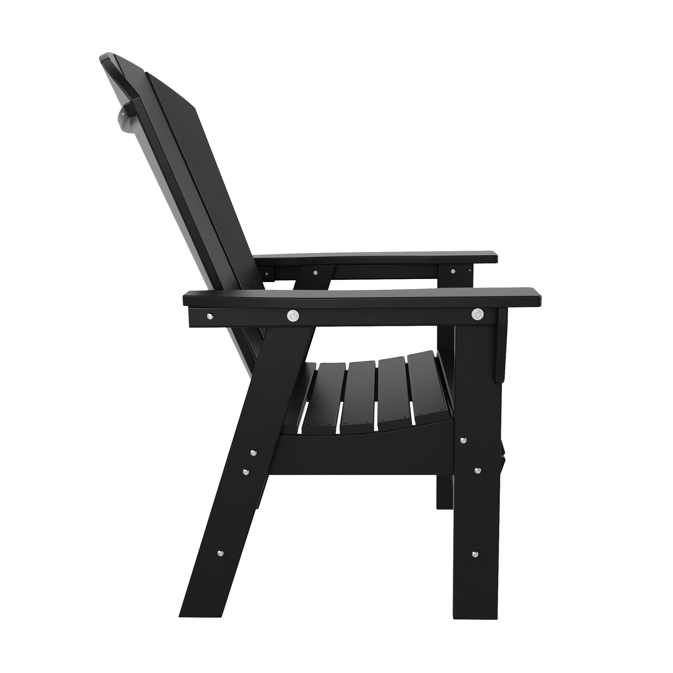 Paradise Malibu Outdoor Patio HDPE Plastic Adirondack Dining Chair