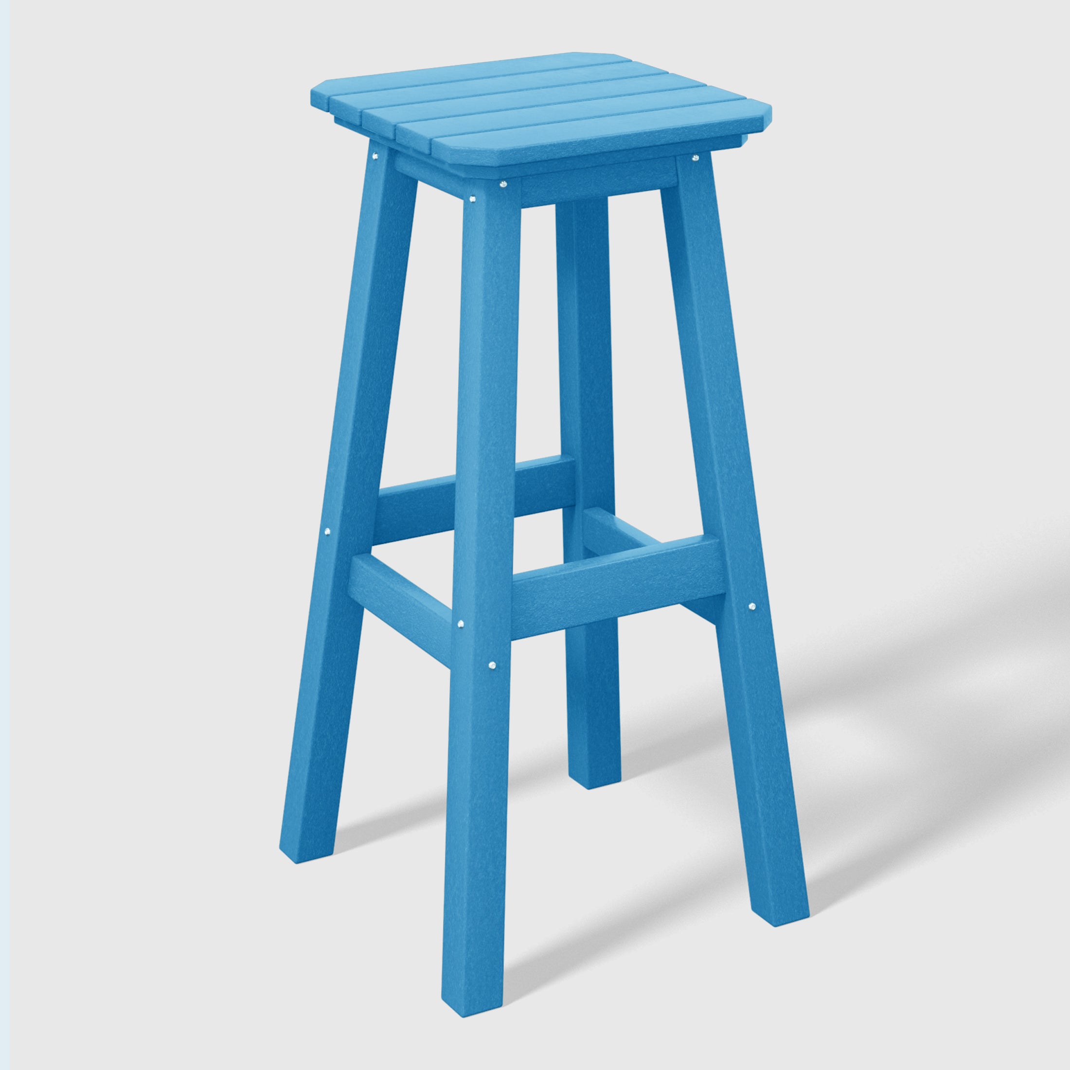 Paradise 29" HDPE Outdoor Patio Square Bar Stools (Set of 2)