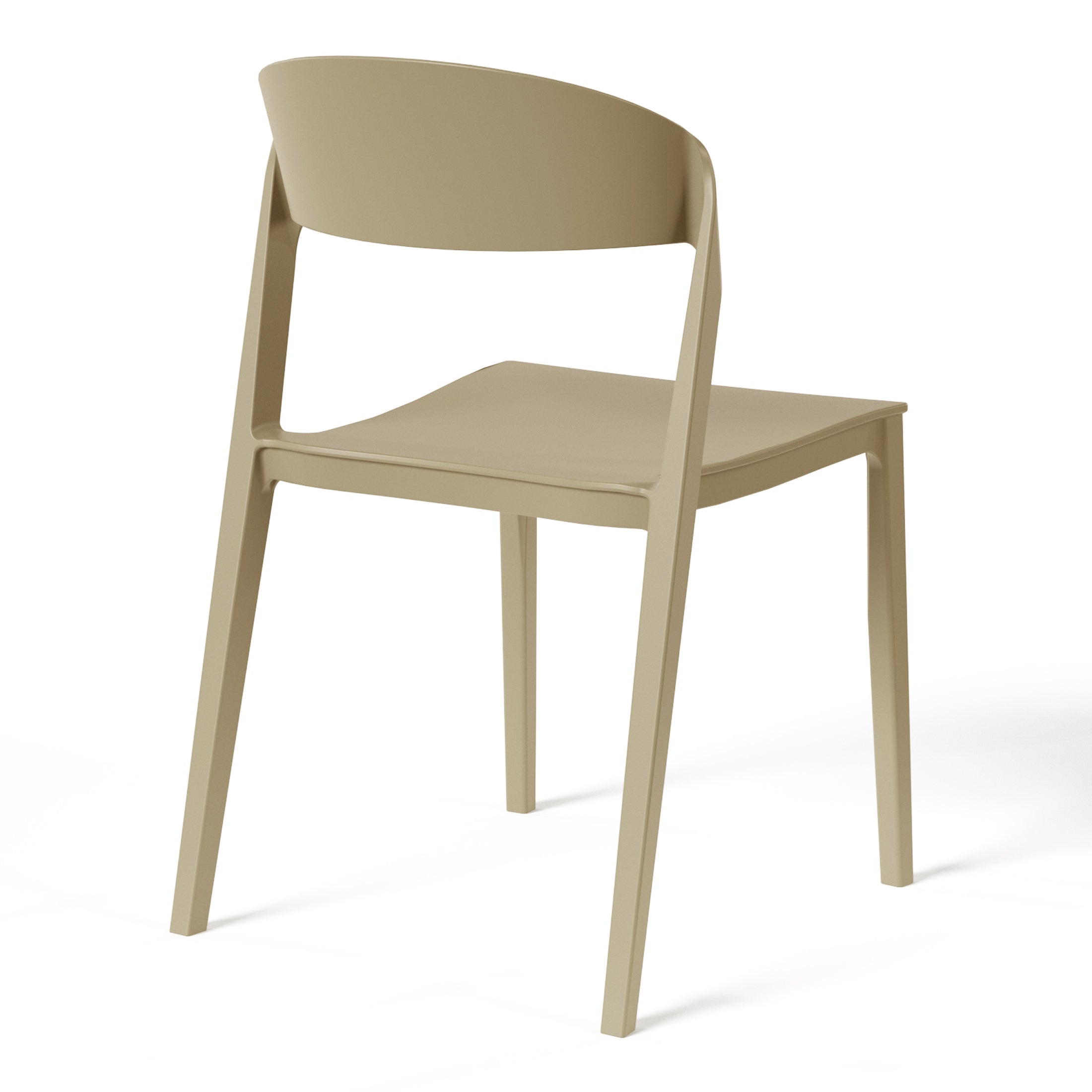 Sunshine Outdoor Modern Stackable Plastic Patio Bistro Dining Side Chairs (Set of 2)