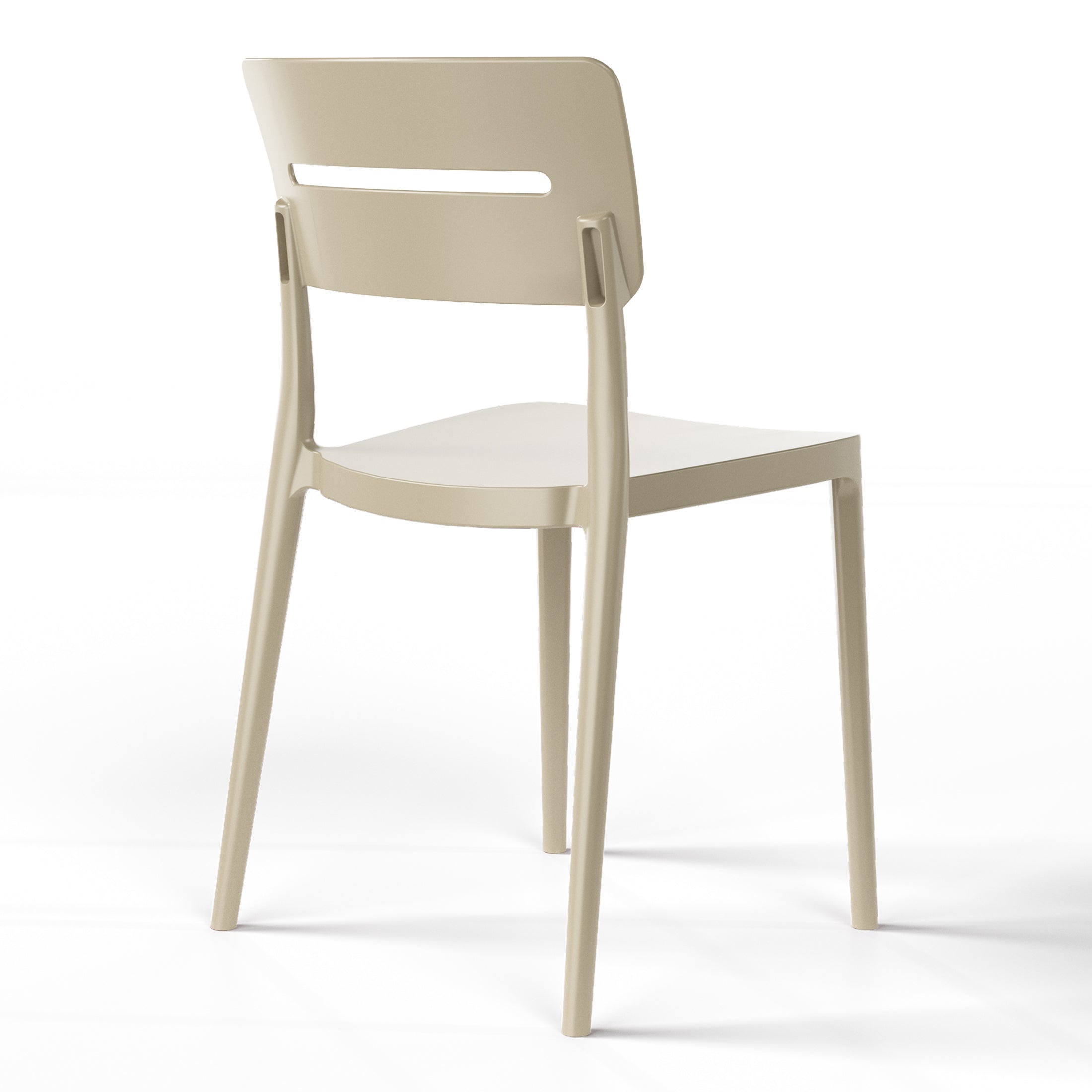 Sunshine Outdoor Modern Stackable Plastic Patio Dining Chairs (Set of 4)