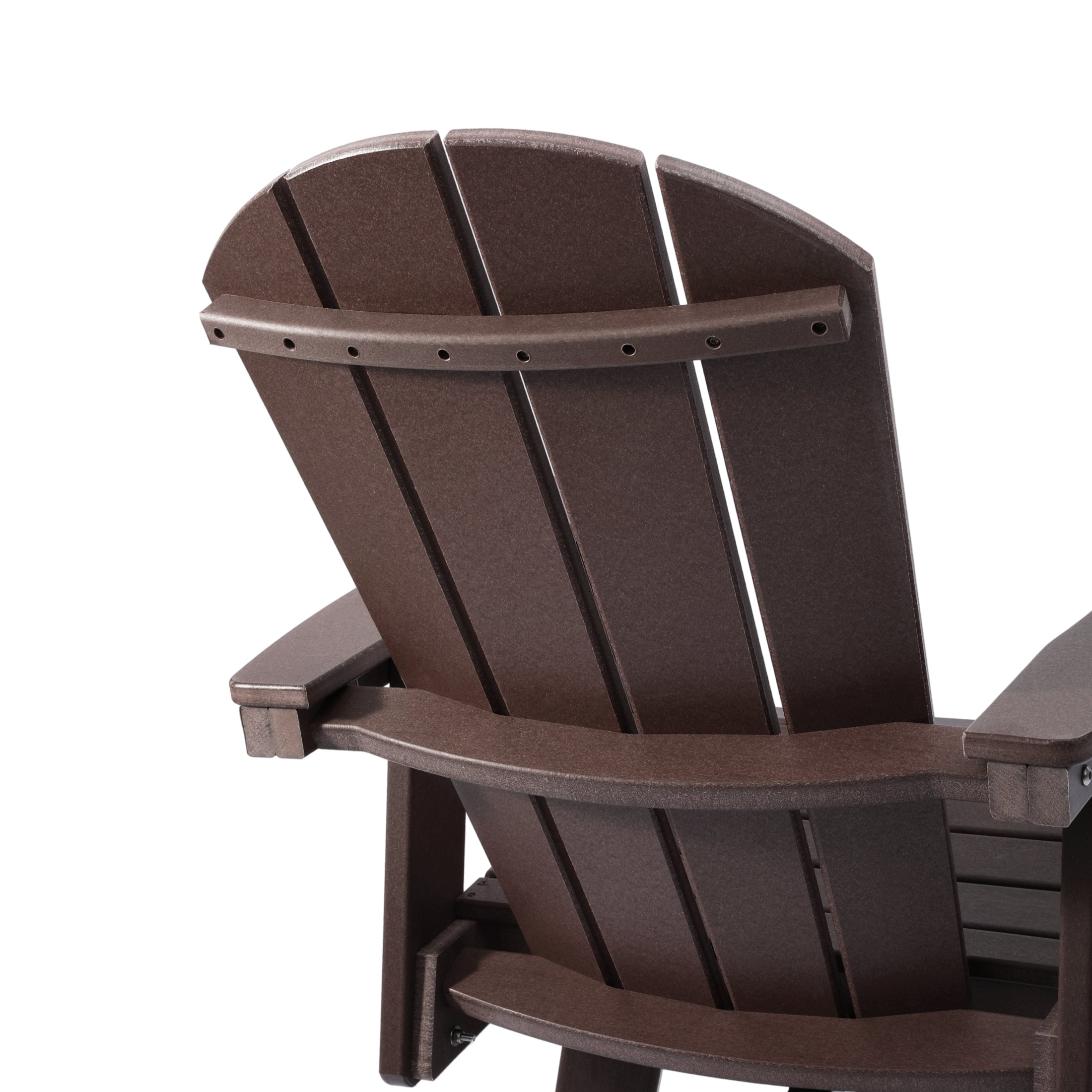 Paradise Outdoor HDPE Tall Adirondack Bar Height Chair With Cup Holder