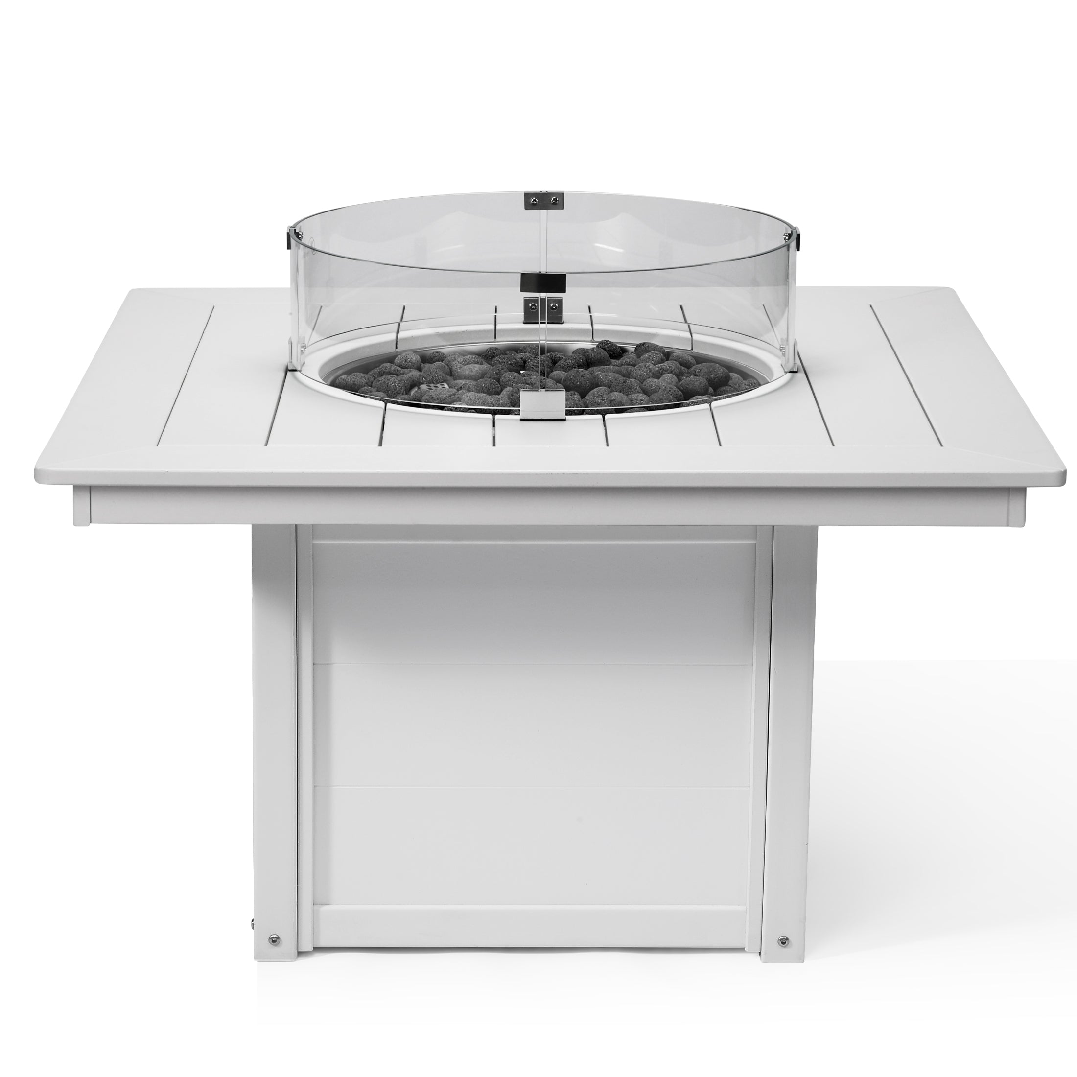 Sol 42" Modern Outdoor Patio Propane Square Fire Pit Table