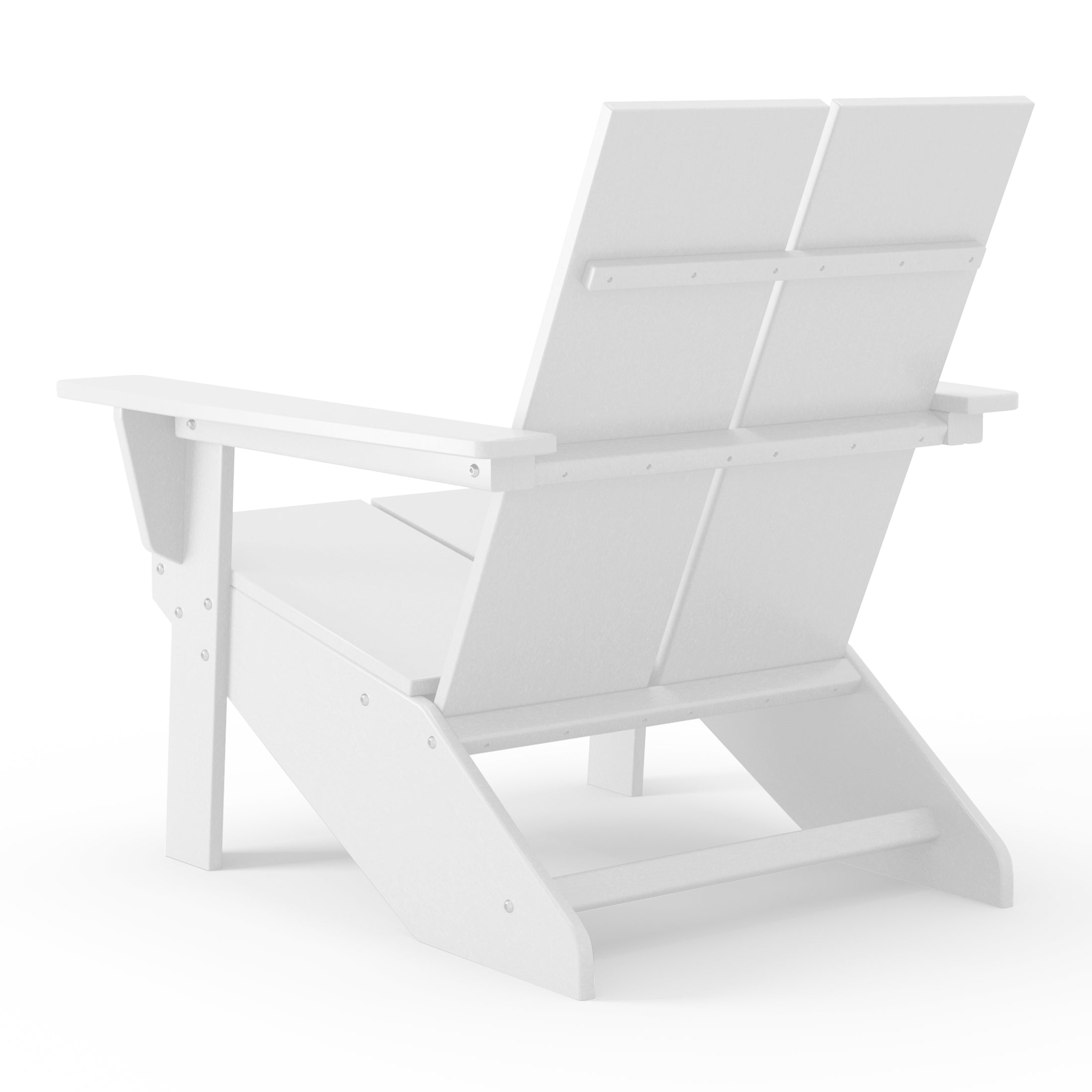 Seaview Outdoor HDPE Modern Adirondack Chair with Cup Holder (Set of 4)